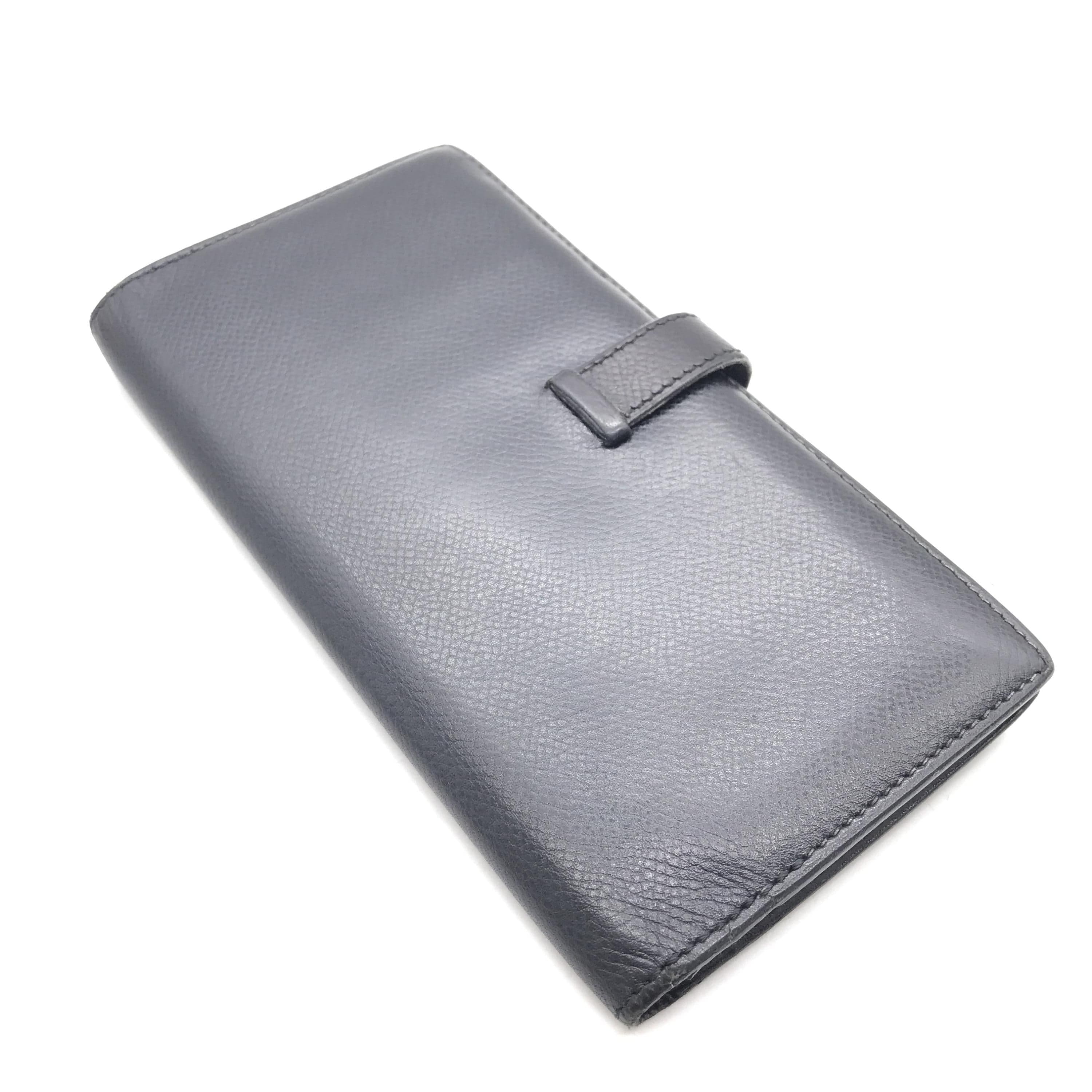 Hermès Hermès Bearn Leather Black Long Bifold Wallet ALC3213
