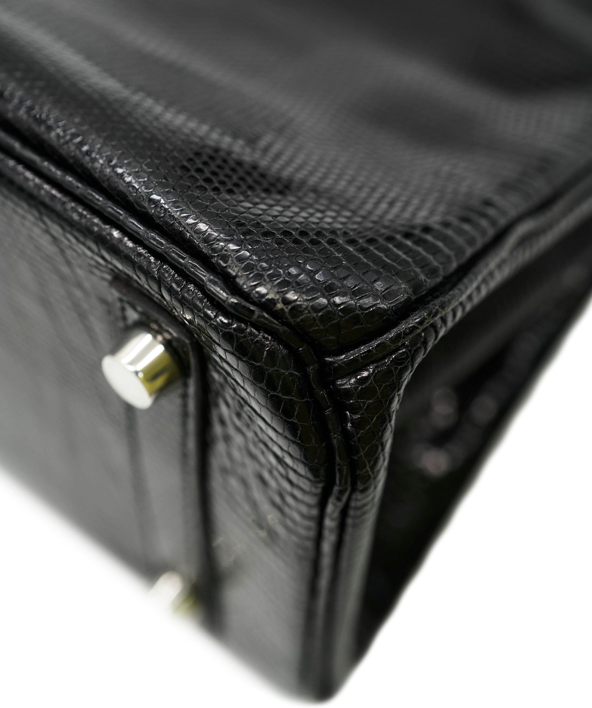 Hermès Hermès Birkin 25 Black Lizard PHW SKL1727