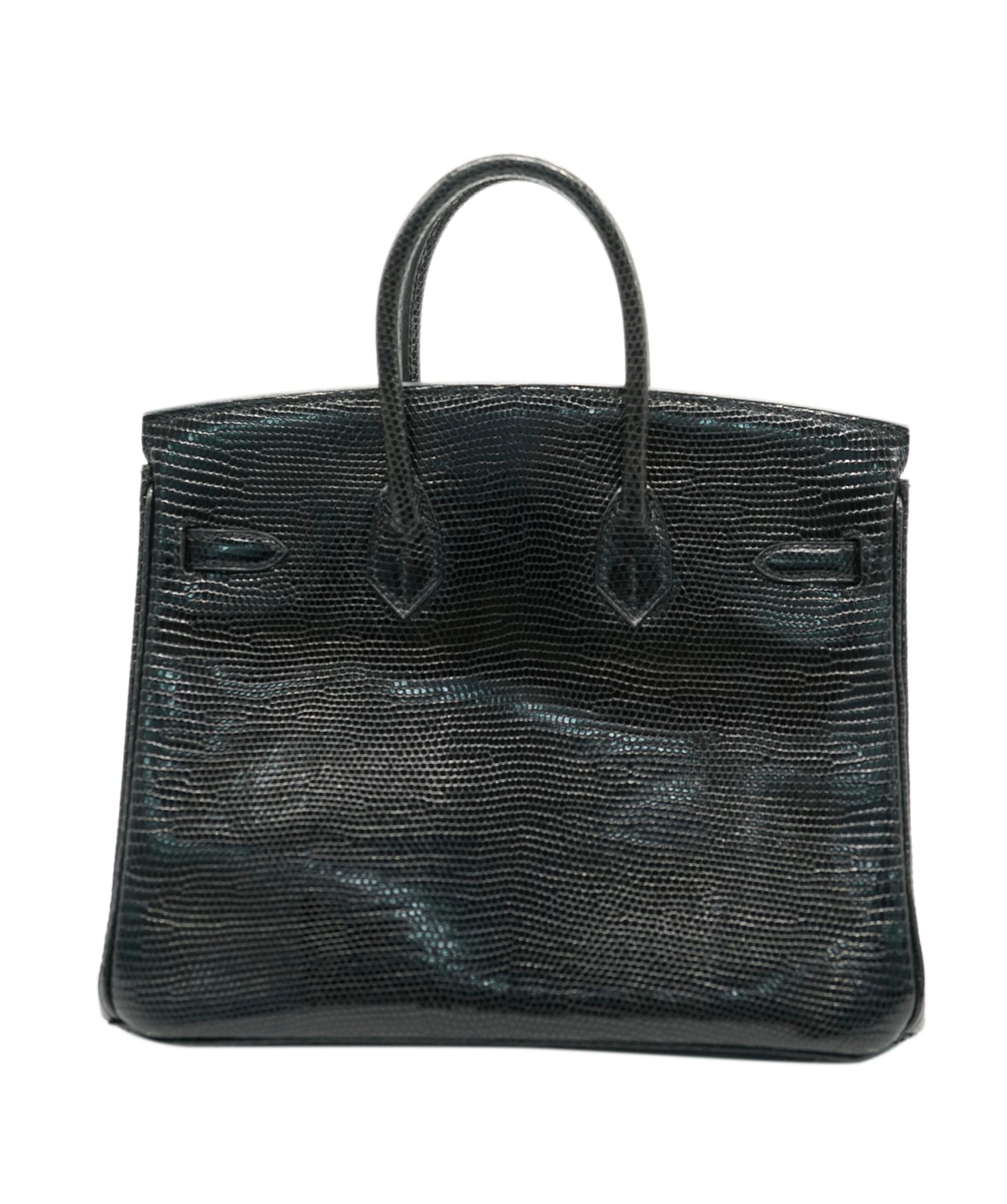 Hermès Hermès Birkin 25 Black Lizard PHW SKL1727