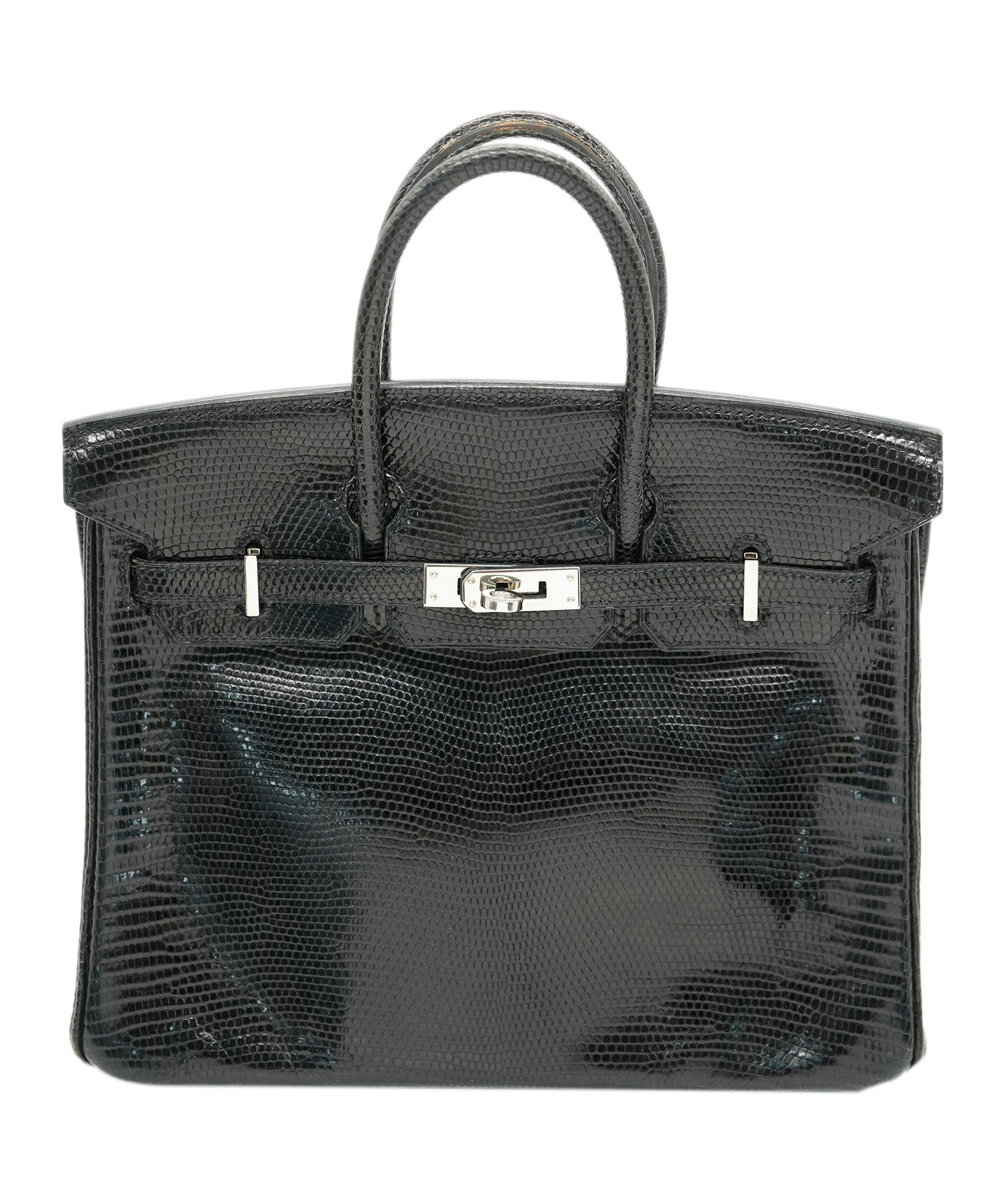 Hermès Hermès Birkin 25 Black Lizard PHW SKL1727