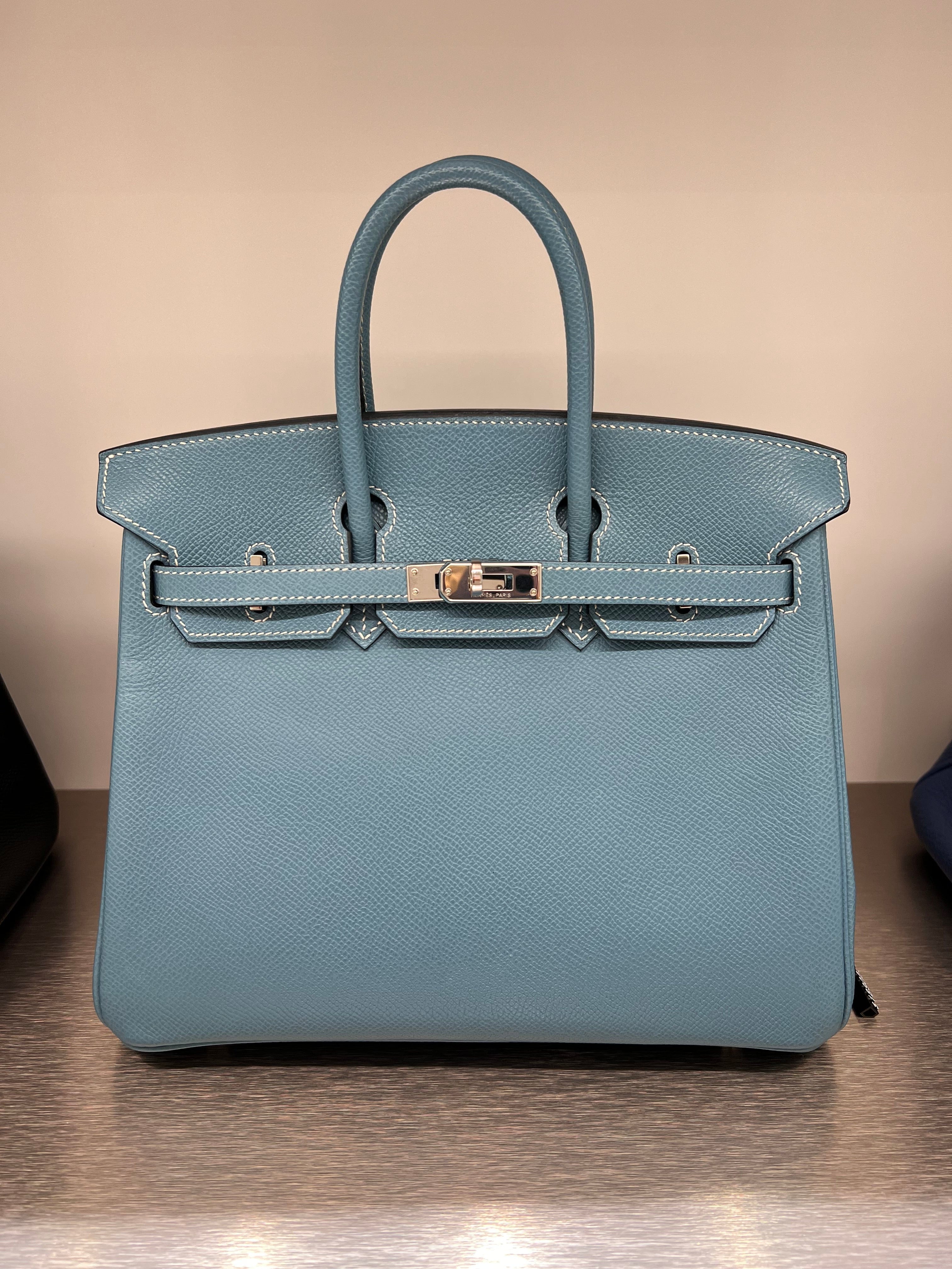 Hermès Hermes Birkin 25 Blue Jean Epsom PHW #M (2009) SKCT4047