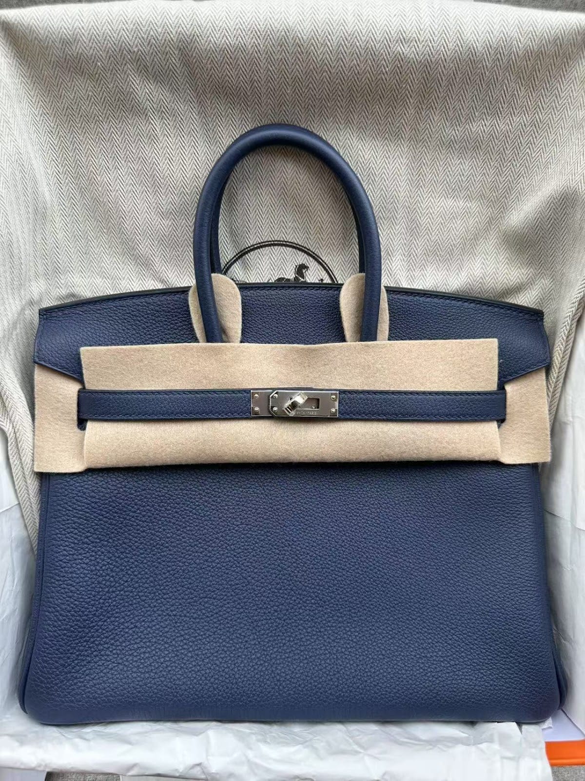 Hermès Hermes Birkin 25 blue navy Phw w Togo ALTC0159