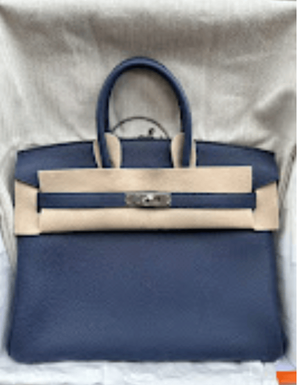 Hermès Hermes Birkin 25 blue navy Phw w Togo ALTC0607