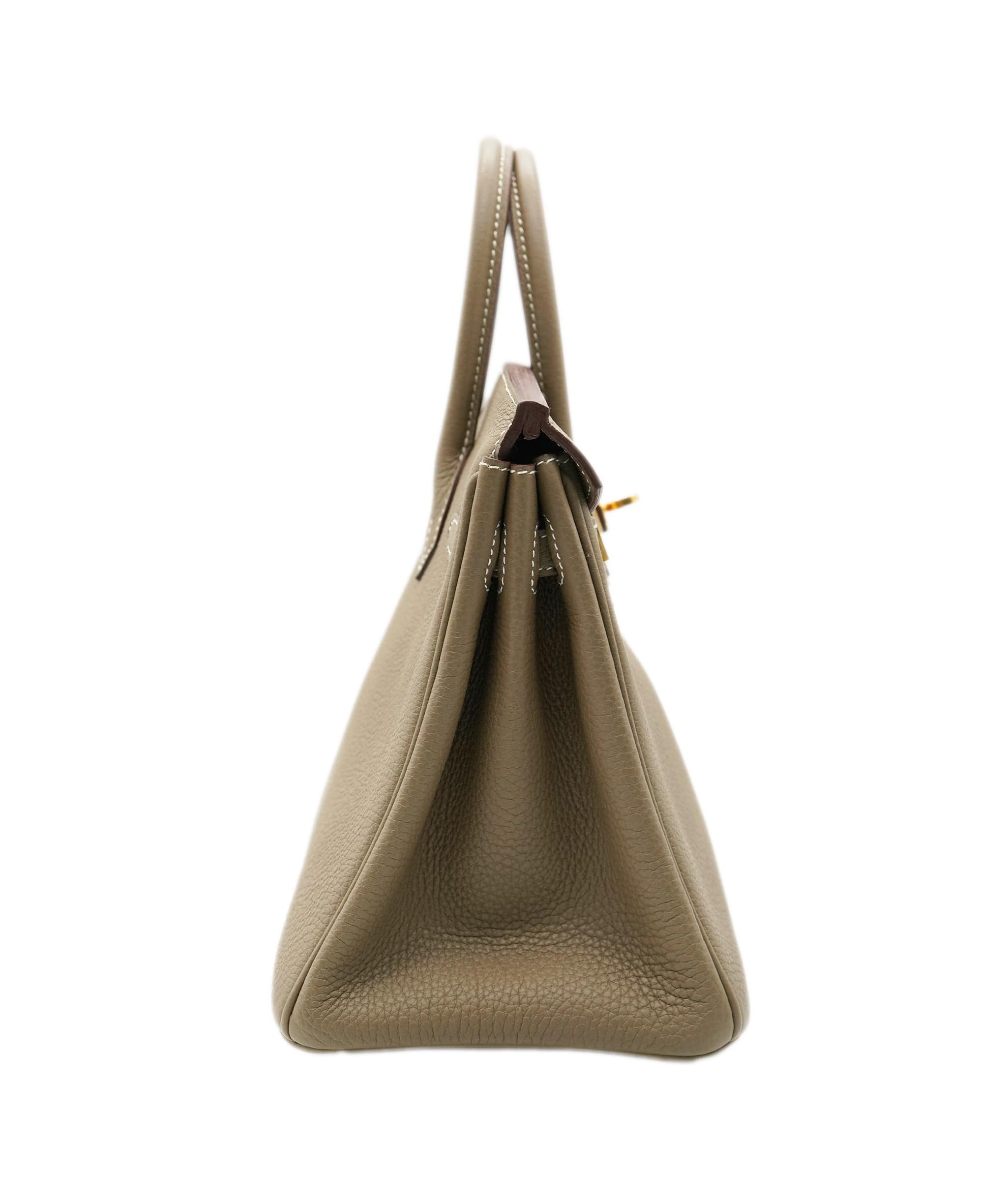 Hermès Hermes Birkin 25 Etoupe Togo With GHW | PRELOVED 2023 (B STAMP) Full Set ALC2460