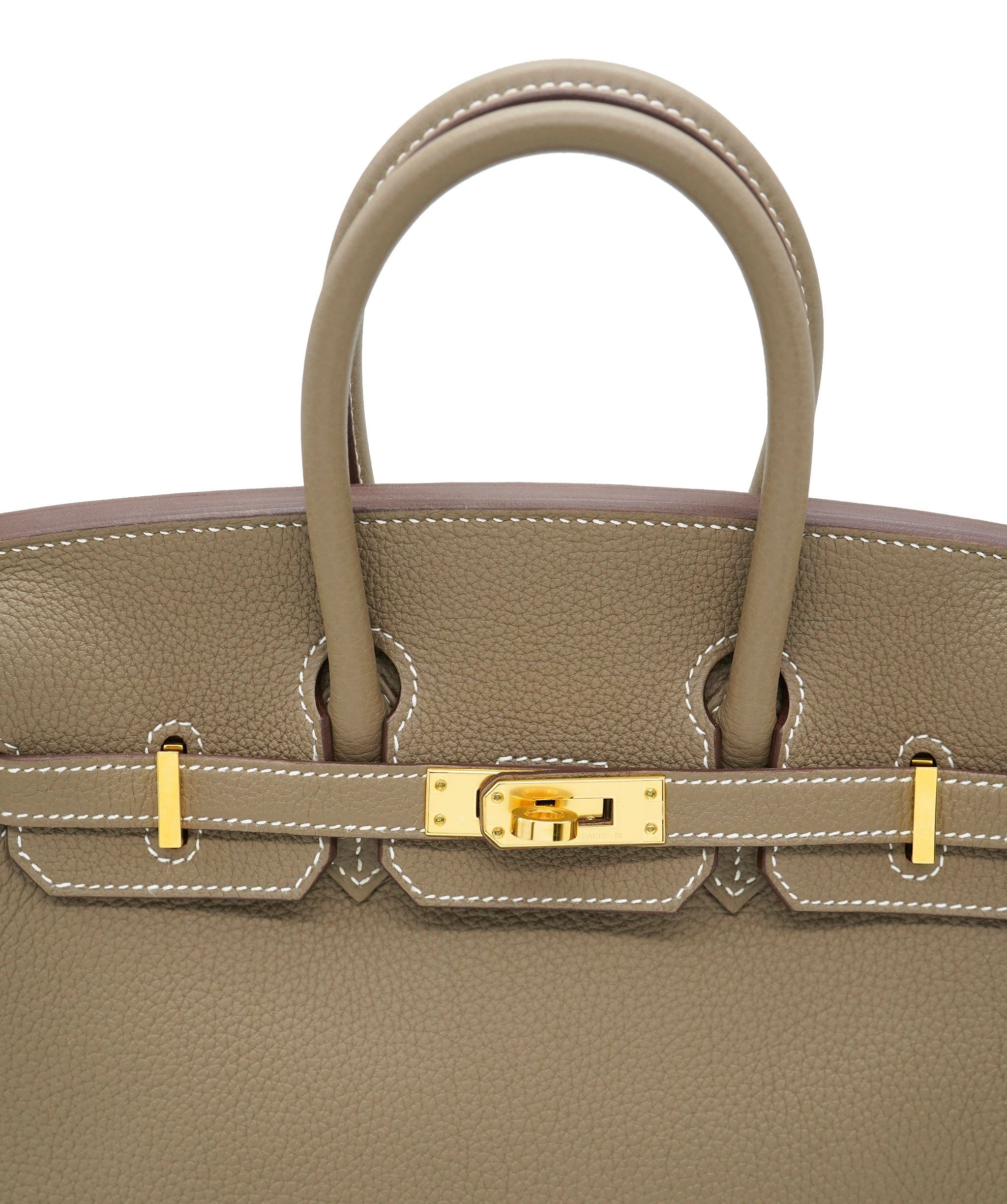 Hermès Hermes Birkin 25 Etoupe Togo With GHW | PRELOVED 2023 (B STAMP) Full Set ALC2460