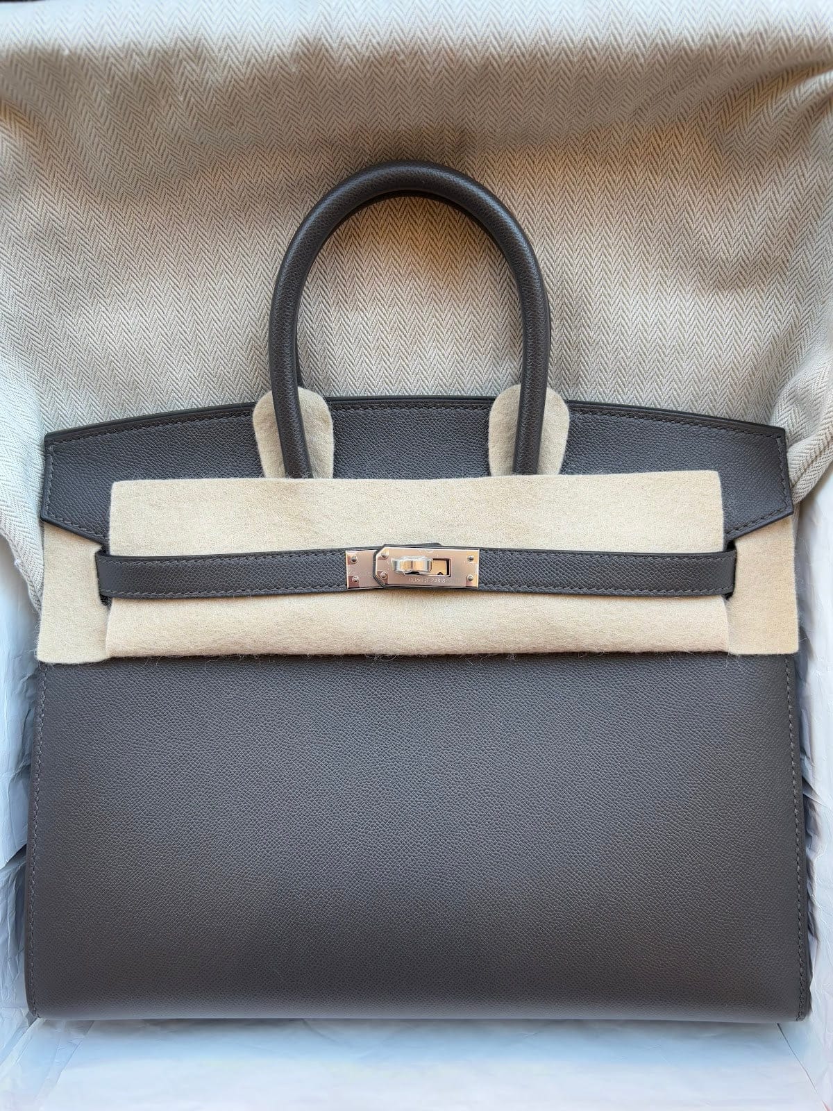 Hermès Hermes Birkin 25 Graphite PHW U Madame ALTC0158