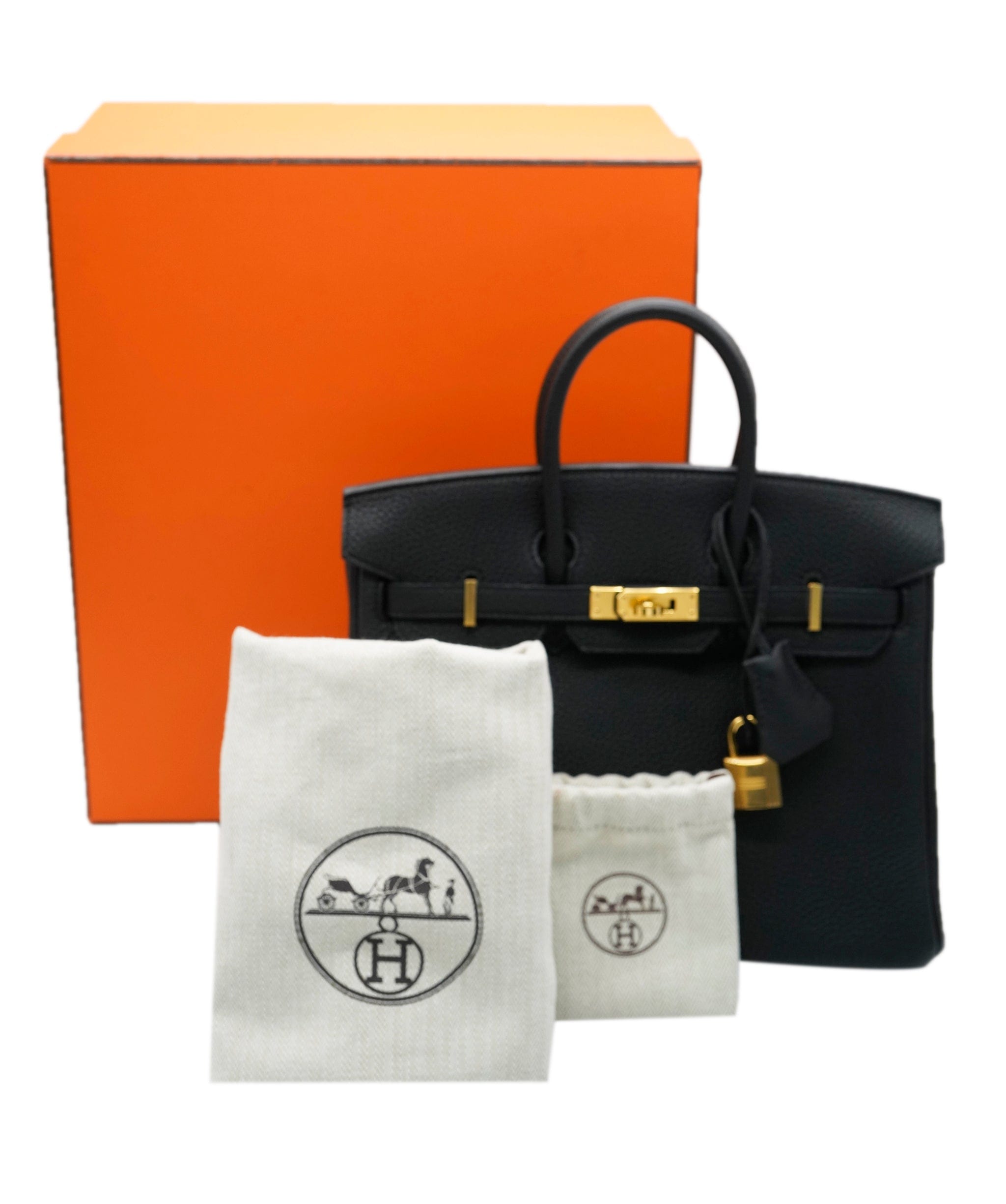 Hermès Hermes Birkin 25 Noir Togo With GHW | PRELOVED 2022 (U STAMP) Full Set ALC2458