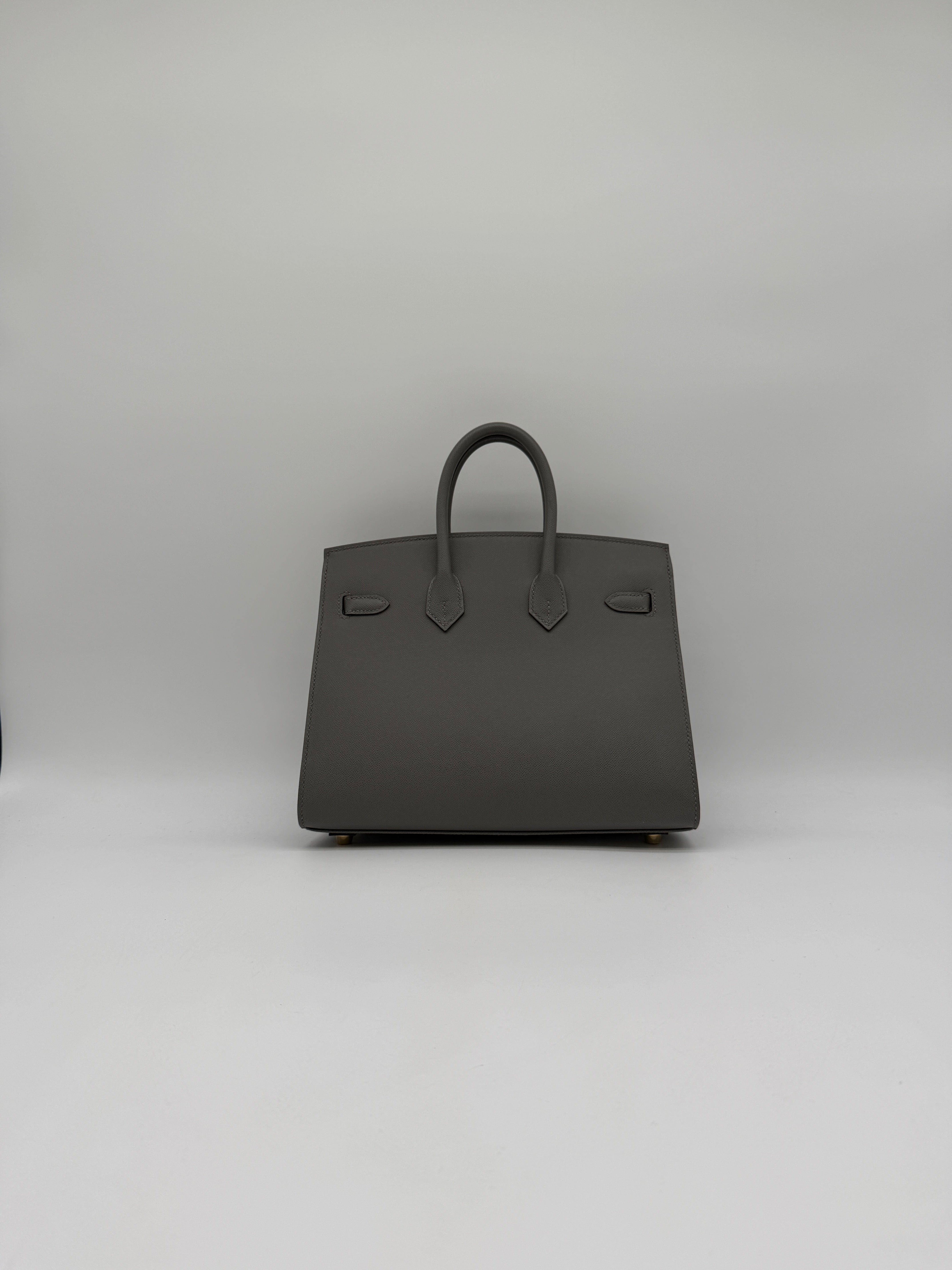 Hermès Hermès Birkin 25 Sellier Gris Meyer Madame Gold Hardware