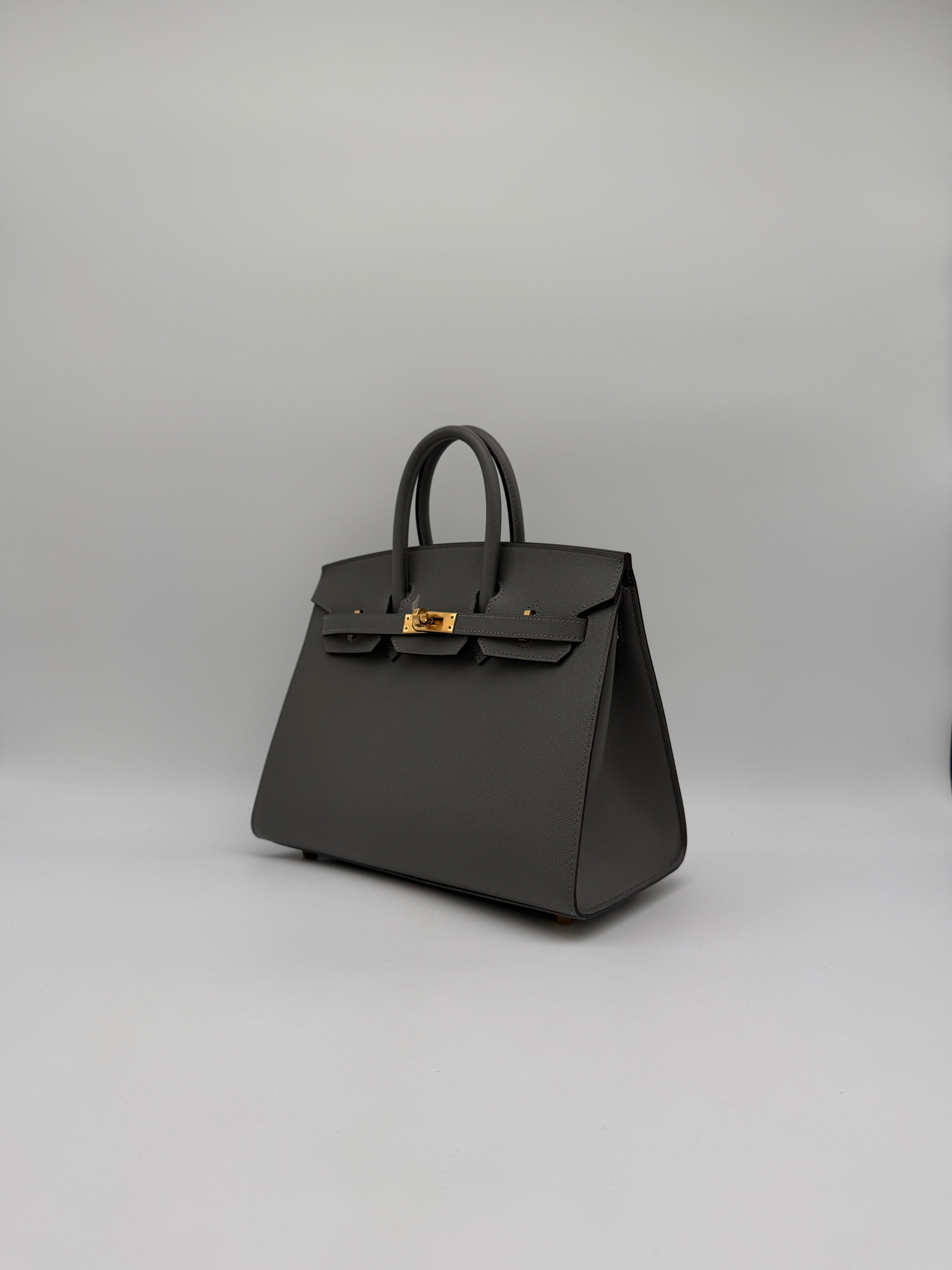 Hermès Hermès Birkin 25 Sellier Gris Meyer Madame Gold Hardware
