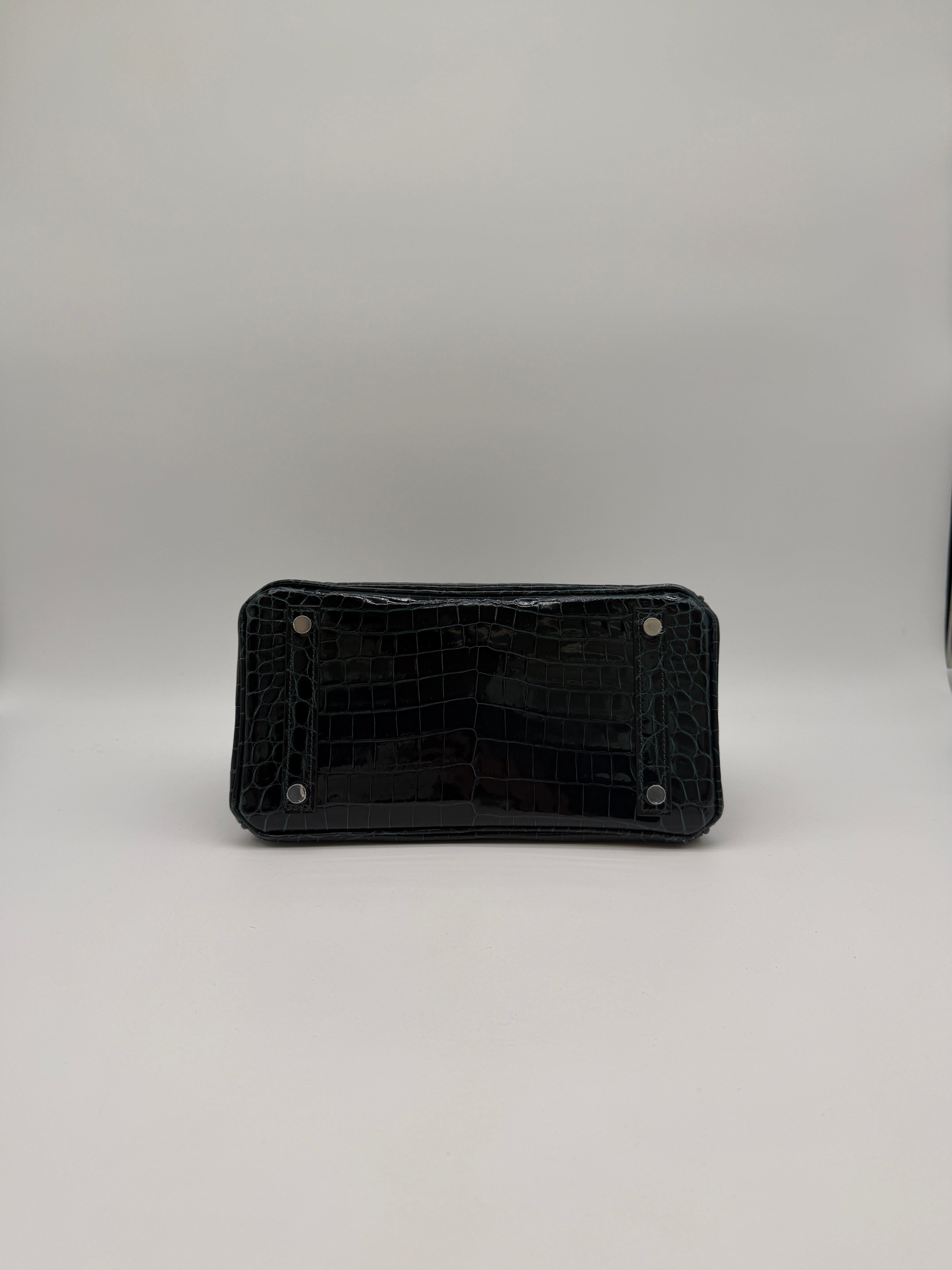 Hermès Hermès Birkin 25 Vert Cypress Shiny Nilo Palladium Hardware