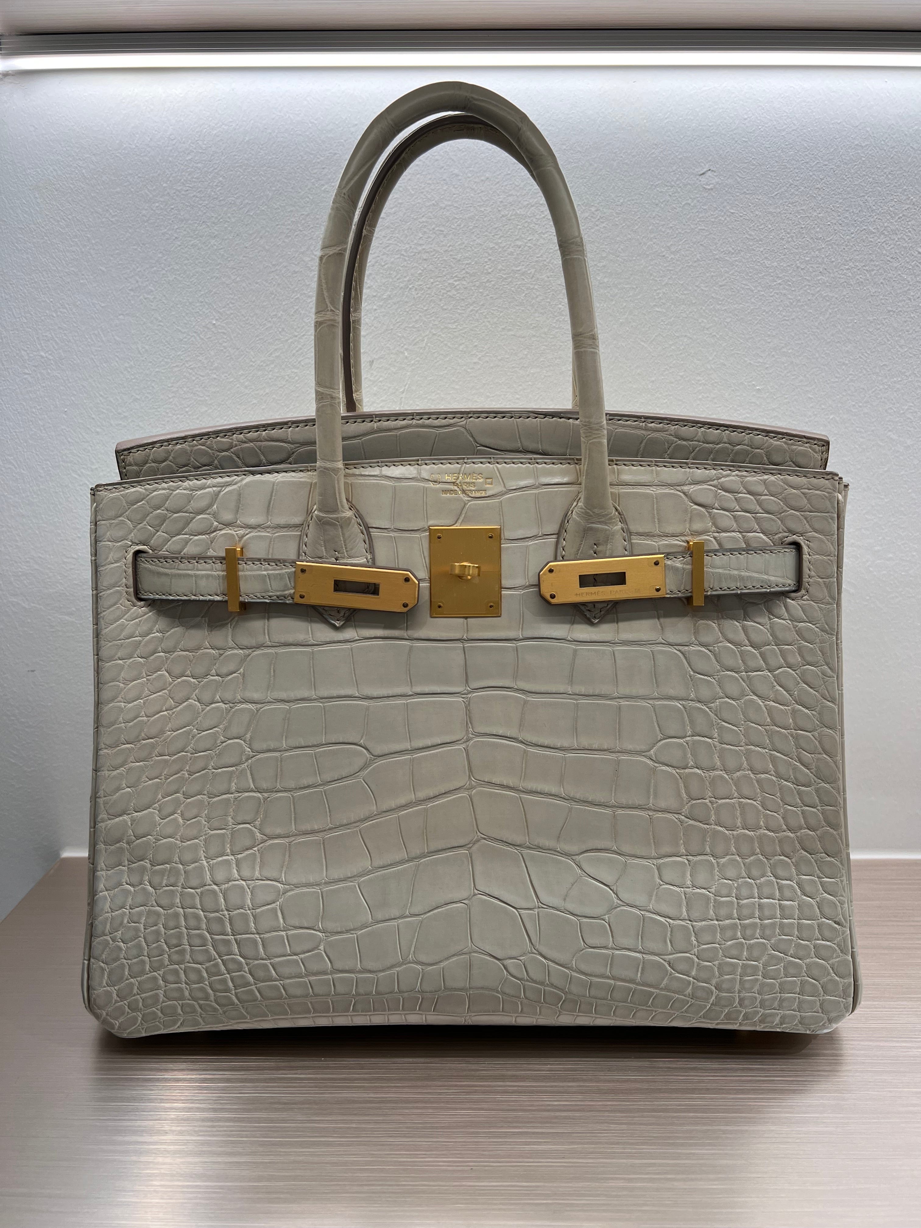 Hermès Hermes Birkin 30 HSS Beton/Saphire Alligator BGHW #A (2018) SKC8172M