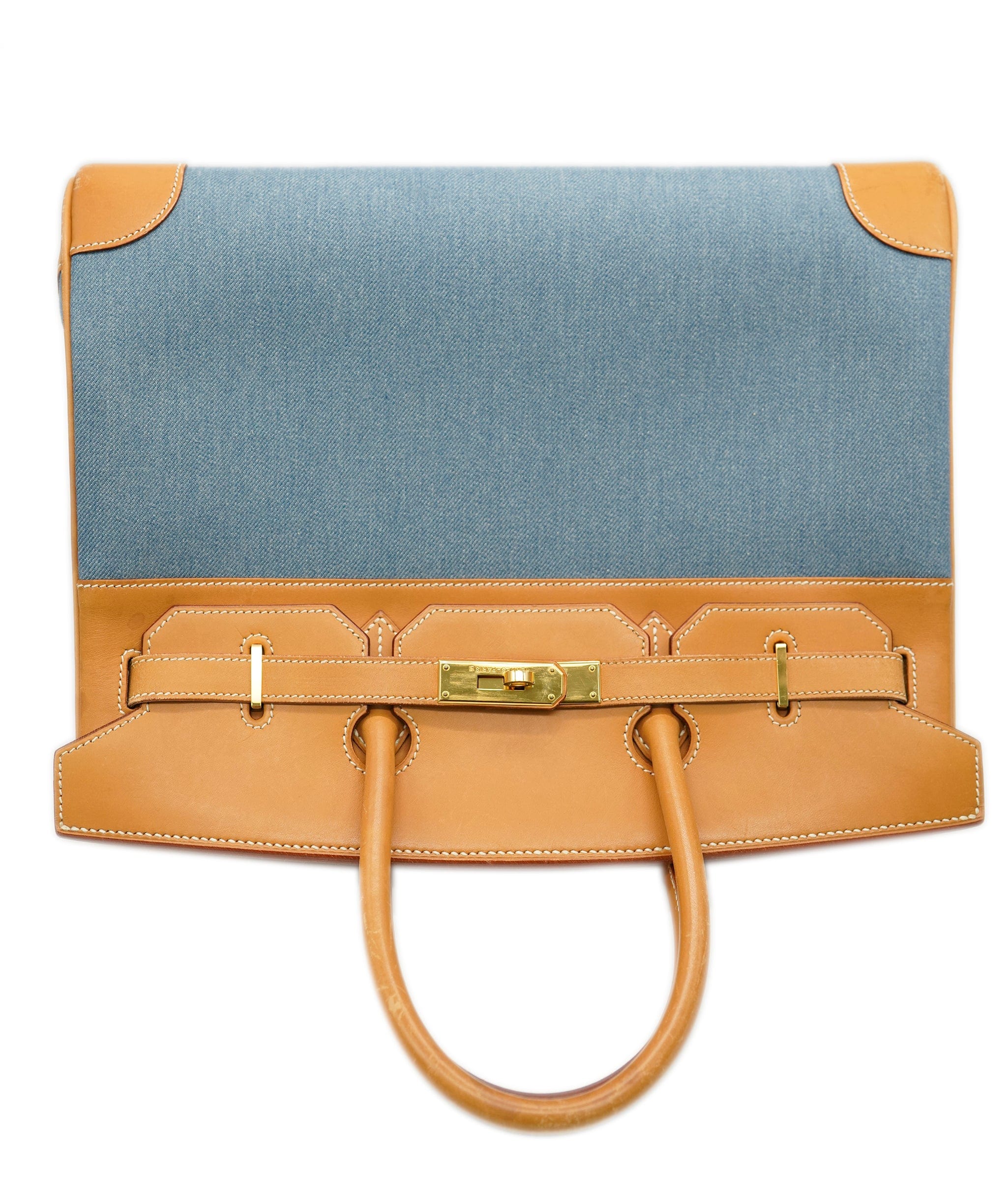 Hermès Hermes Birkin 35 denim & natural barenia leather ALC2227
