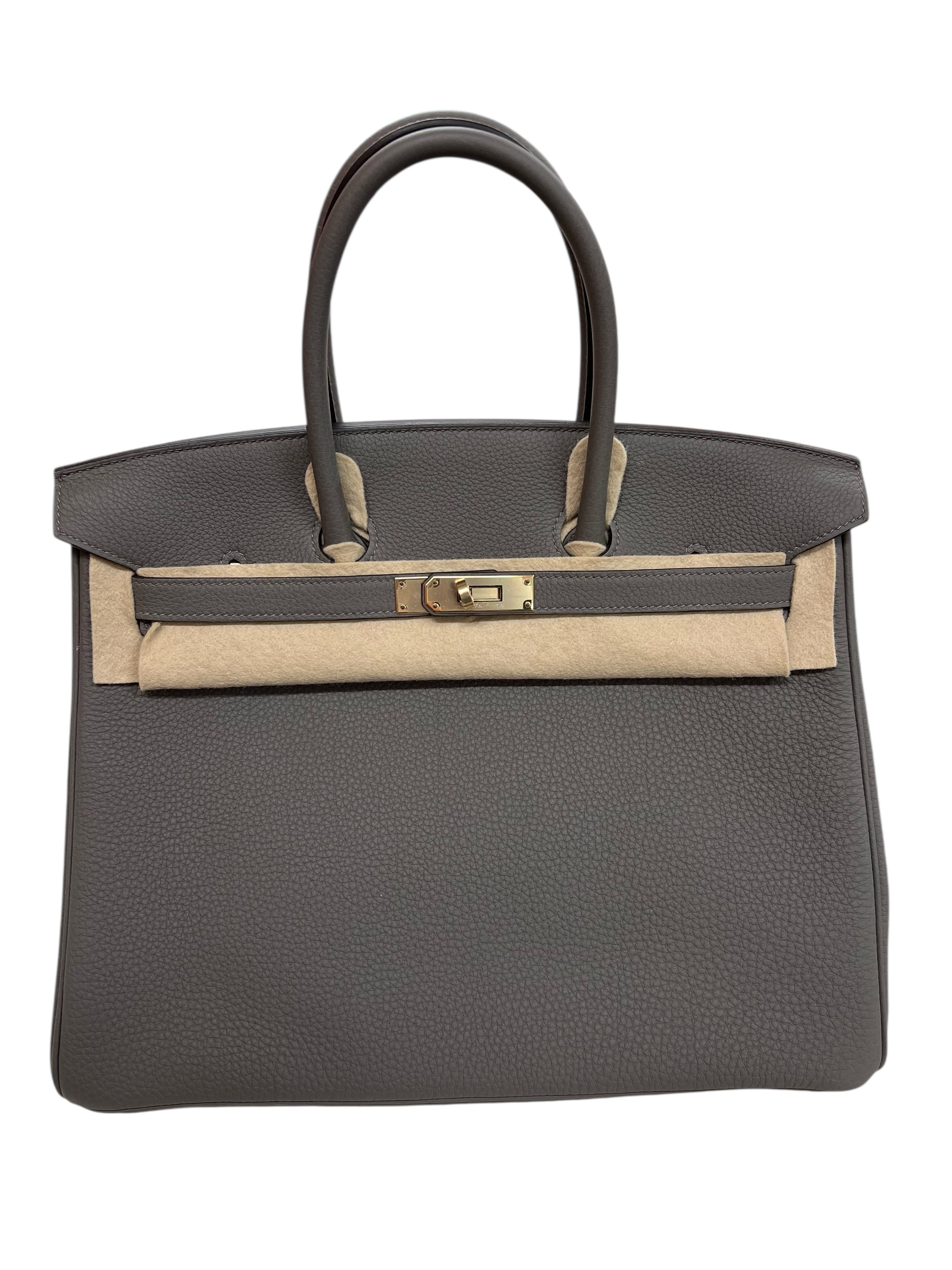 Hermès Hermes Birkin 35 Gris Meyer Togo PMBHW #K SKCJB-221442