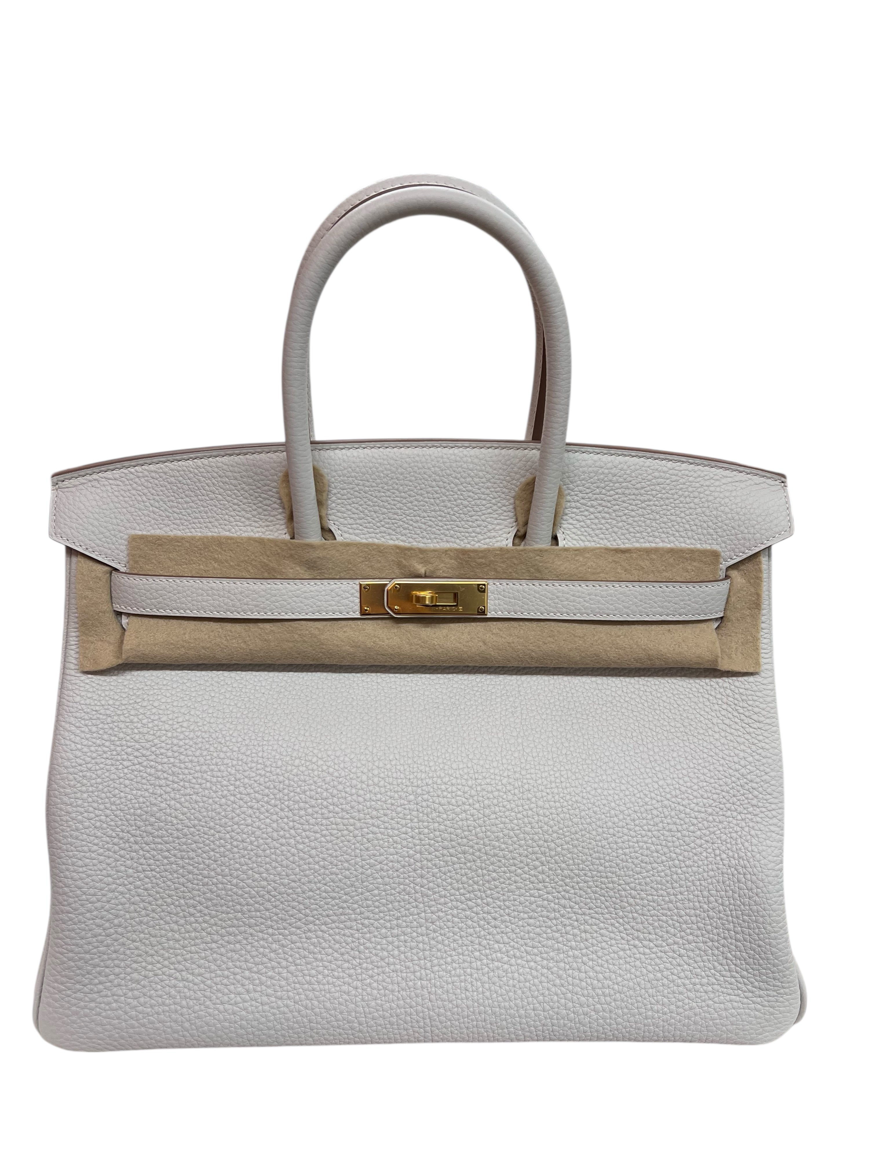 Hermès Hermes Birkin 35 Gris Pale Togo GHW B SKCJB-191769