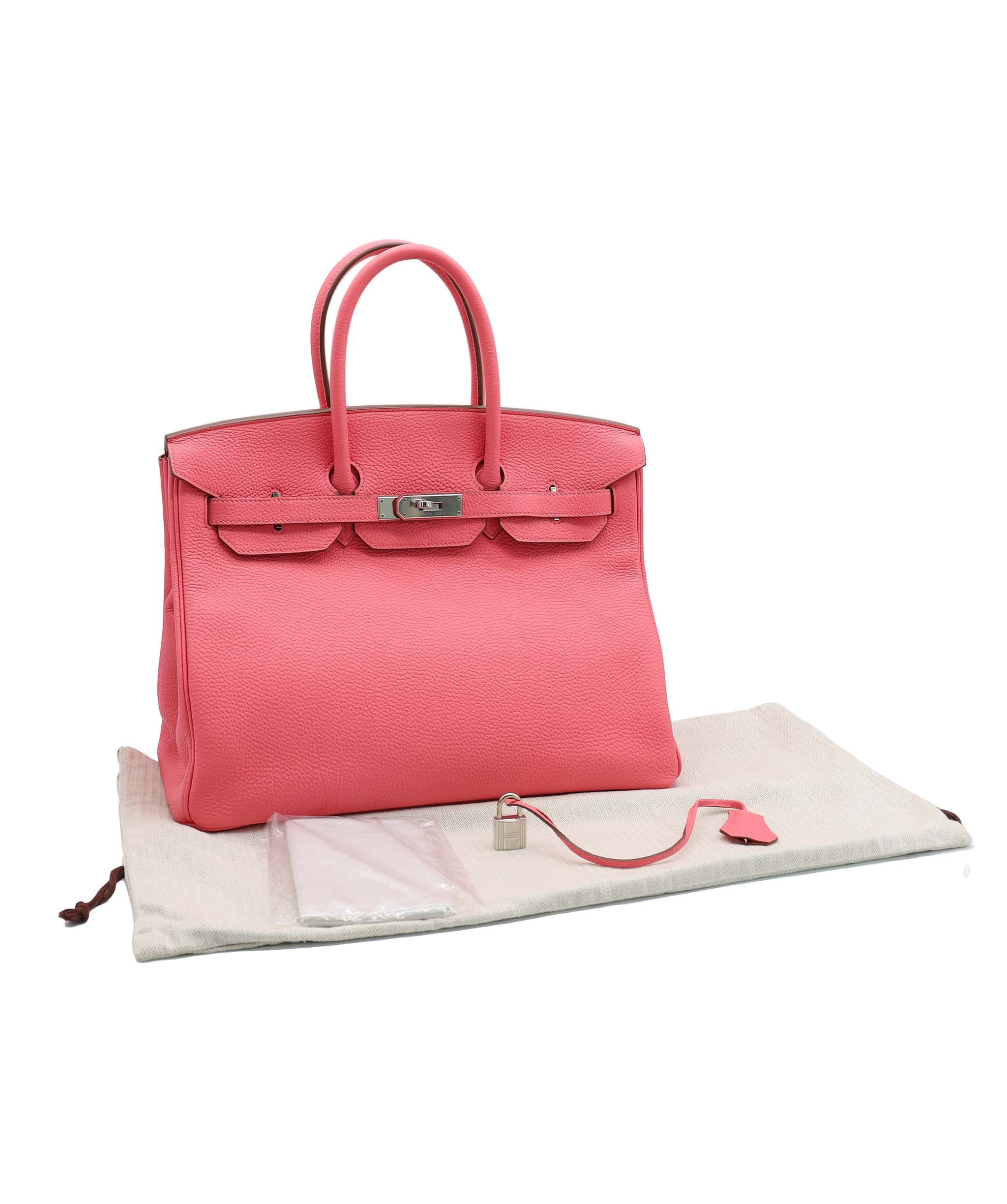 Hermès Hermes Birkin 35 Rose Lipstick Togo PHW AGC3534