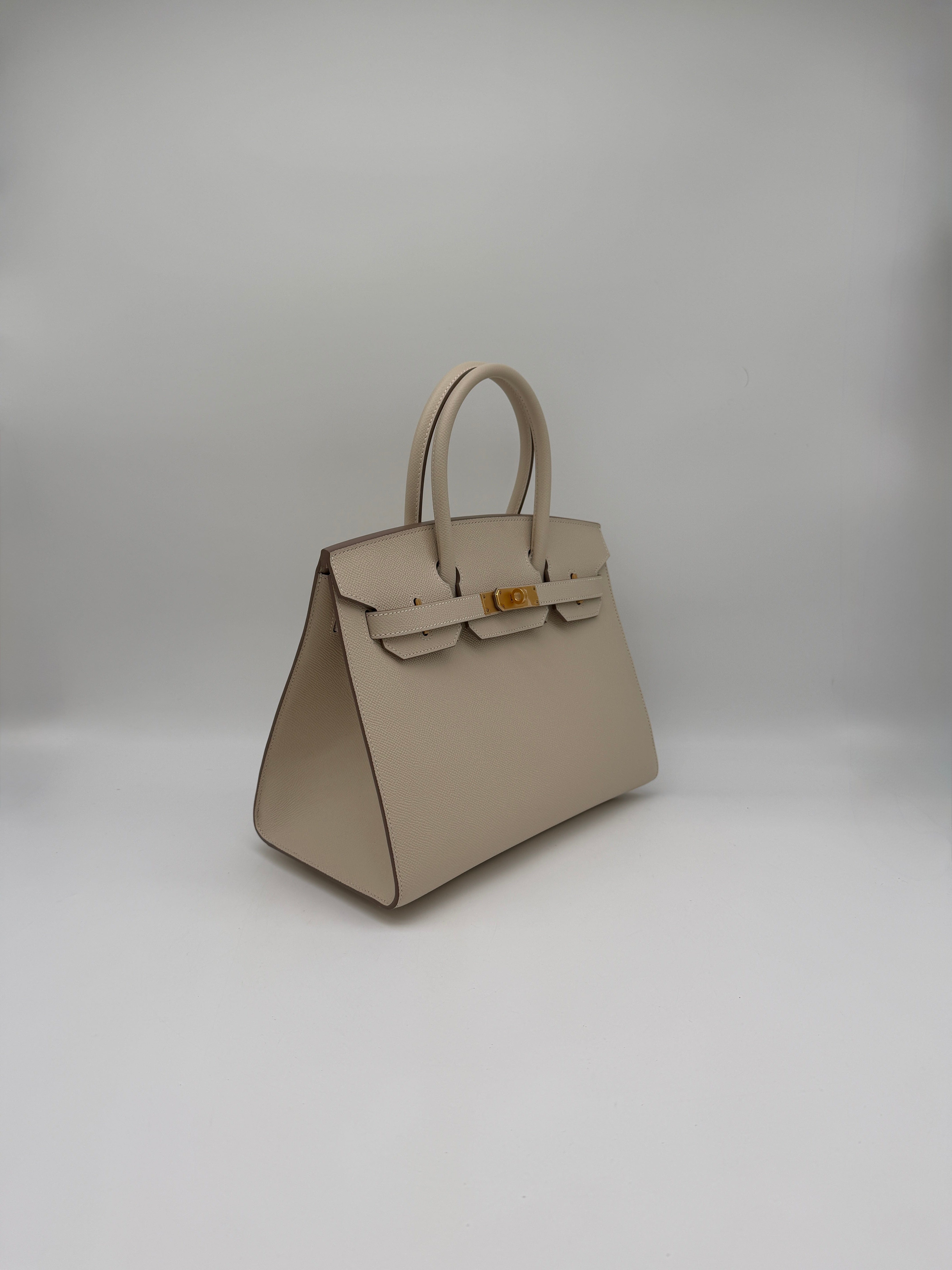 Hermès Hermès Birkin Sellier 30 Craie Epsom Gold Hardware
