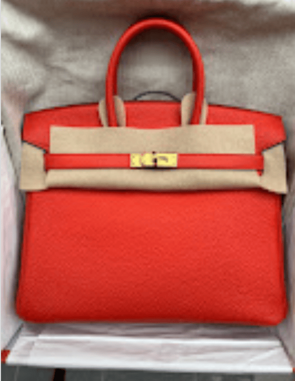 Hermès Hermes Birkin25 (x) feu ghw z togo ALTC0581