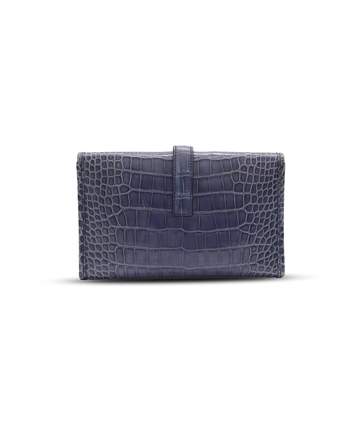 Hermès Hermès Bleu Brighton Shiny Mississippi Alligator Mini Jige Clutch DXBS6658