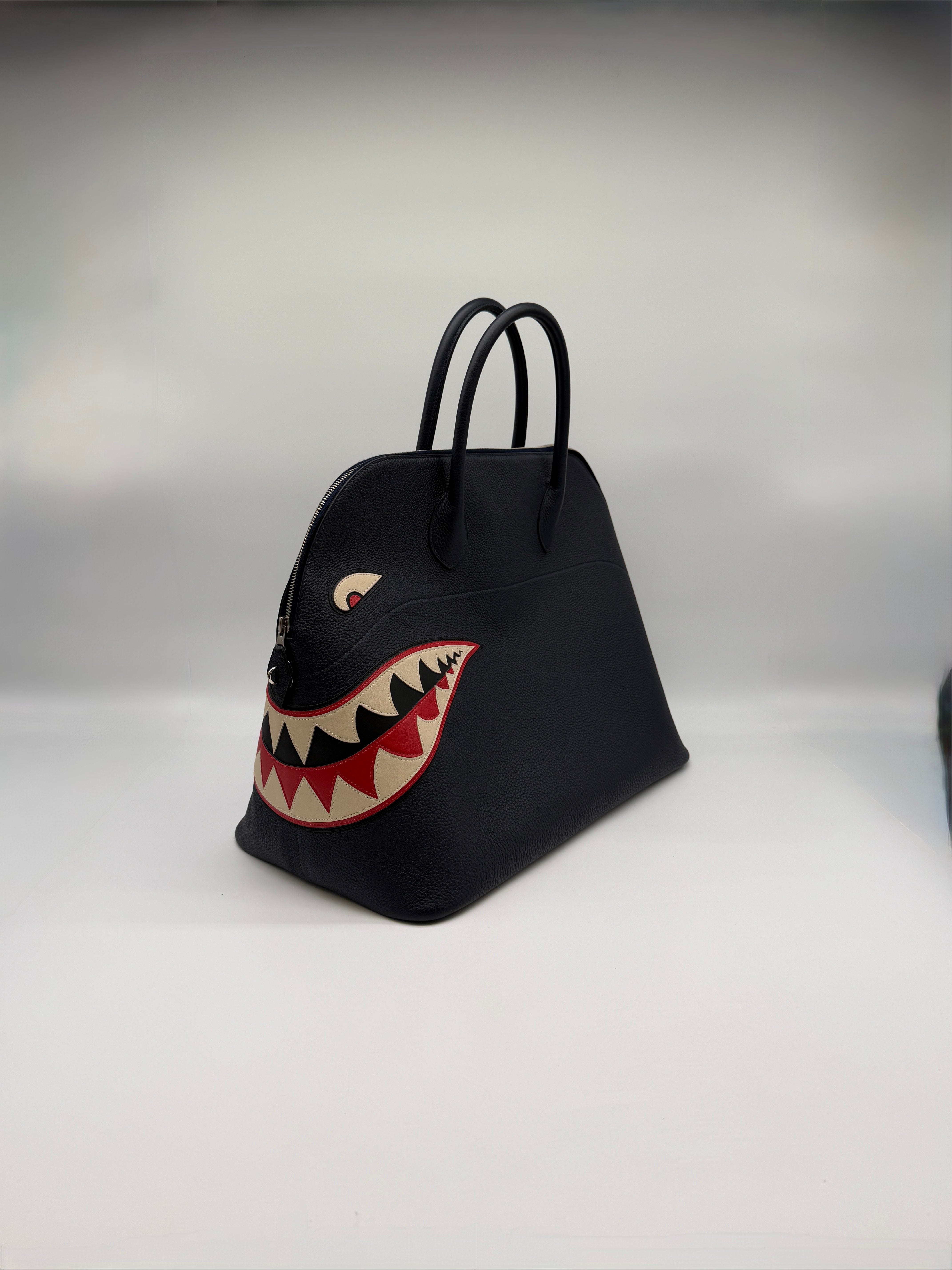 Hermès Hermès Bolide 45 Shark Bleu Nuit Togo Palladium Hardware