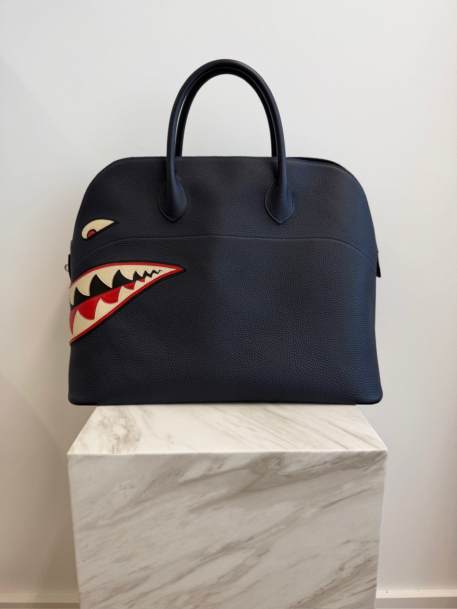 Hermès Hermès Bolide 45 Shark Bleu Nuit Togo Palladium Hardware