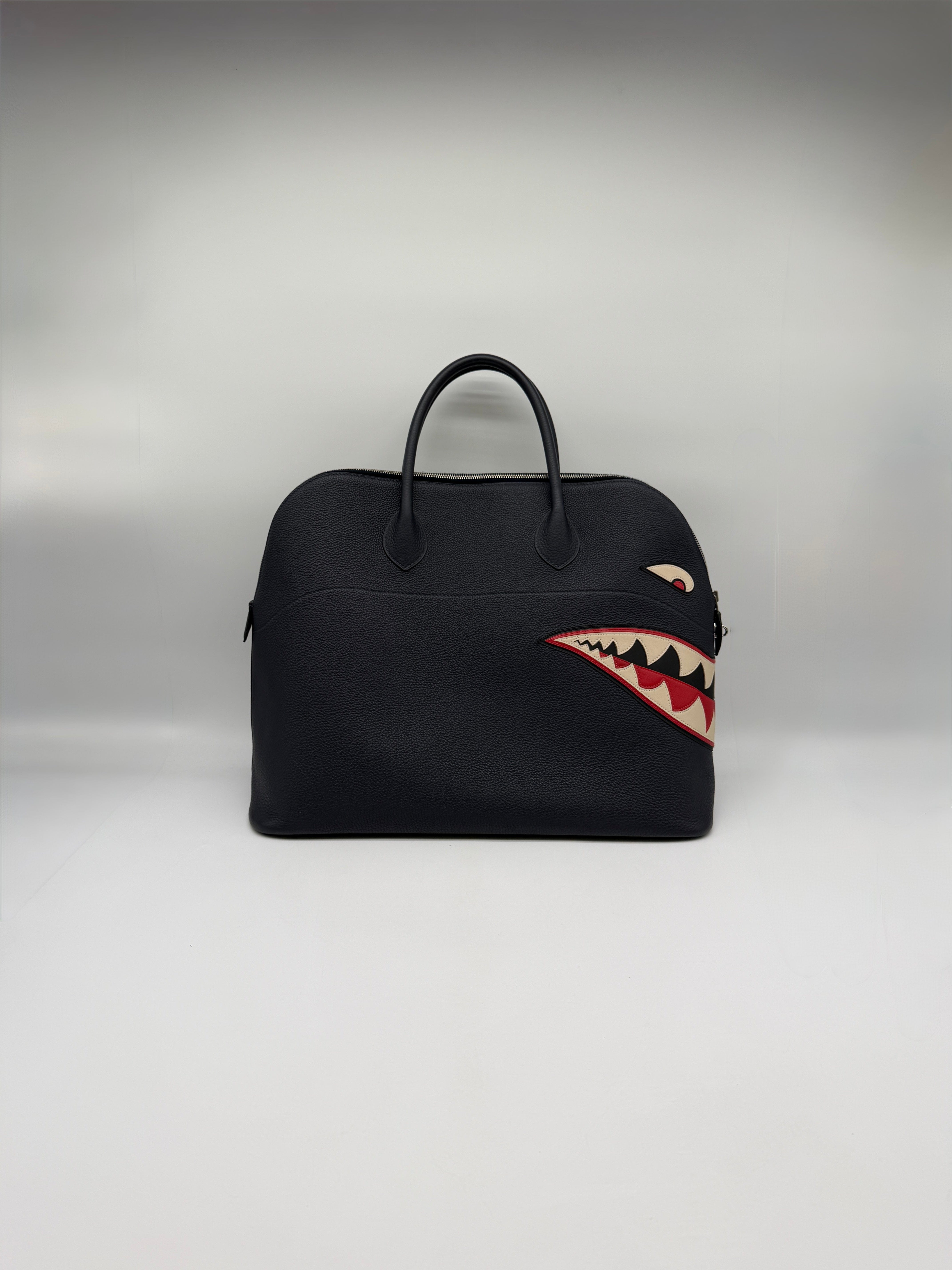 Hermès Hermès Bolide 45 Shark Bleu Nuit Togo Palladium Hardware