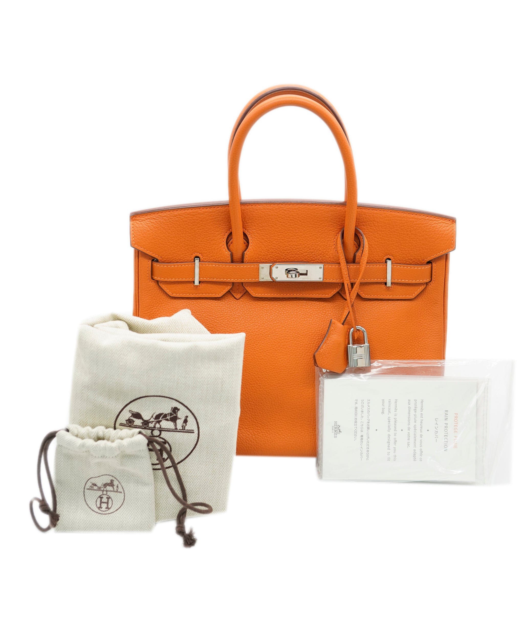 Hermès Hermes Clemence Birkin 30 Feu with PHW ALC1907