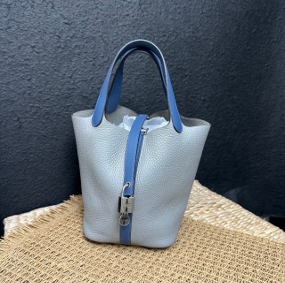 HERMES Hermes Color Block Basket 18 (A) US602830