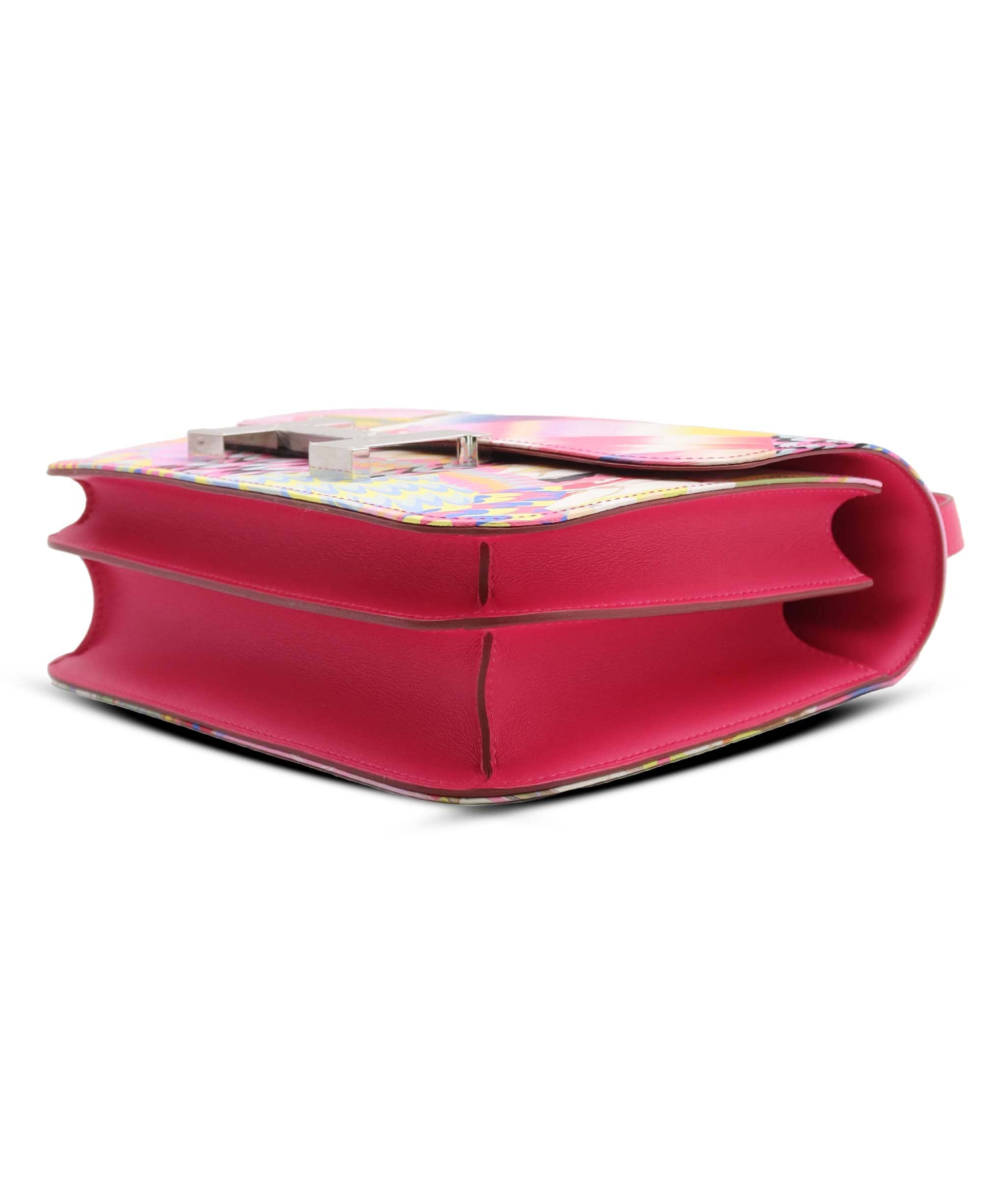 Hermès Hermes Constance 24 Limited Edition Rose Mexico Swift and Marble Silk PHW ASC7361