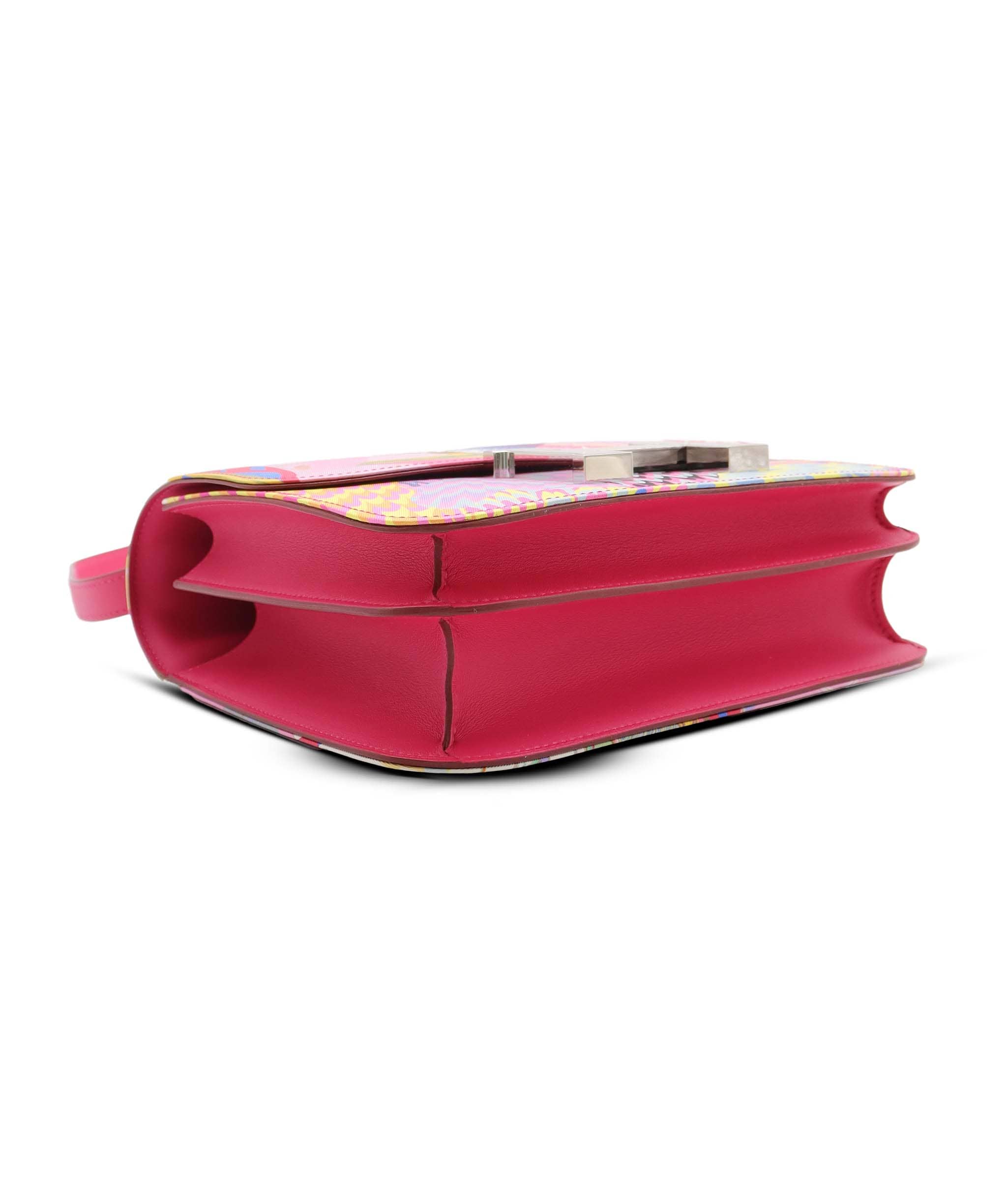 Hermès Hermes Constance 24 Limited Edition Rose Mexico Swift and Marble Silk PHW ASC7361