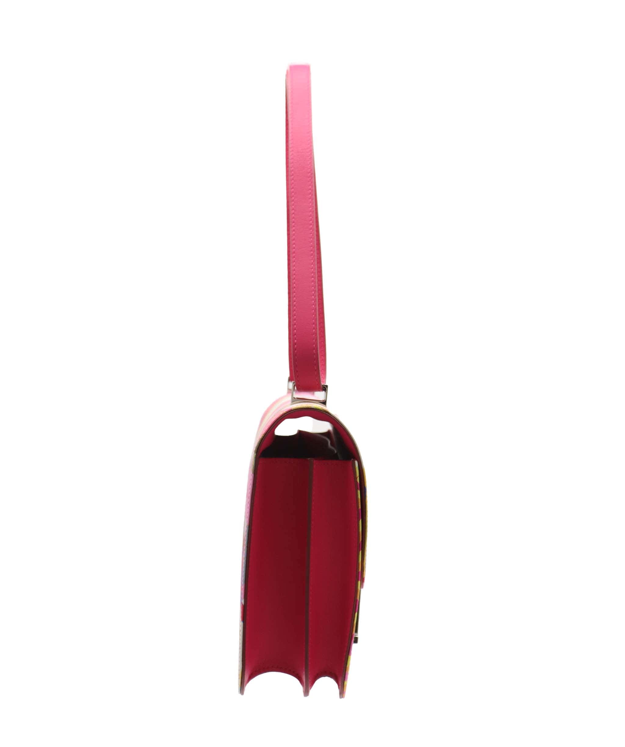 Hermès Hermes Constance 24 Limited Edition Rose Mexico Swift and Marble Silk PHW ASC7361