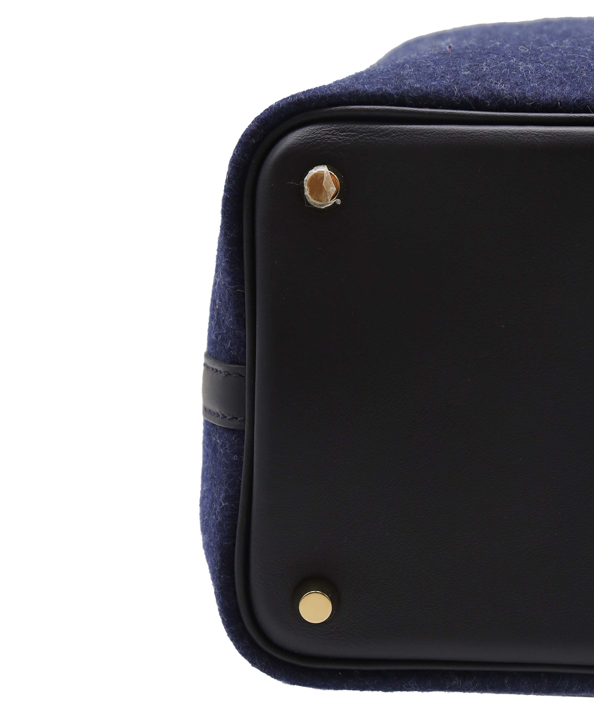 Hermès HERMES "FELT" PICOTIN 18 NAVY BLUE RJC4445