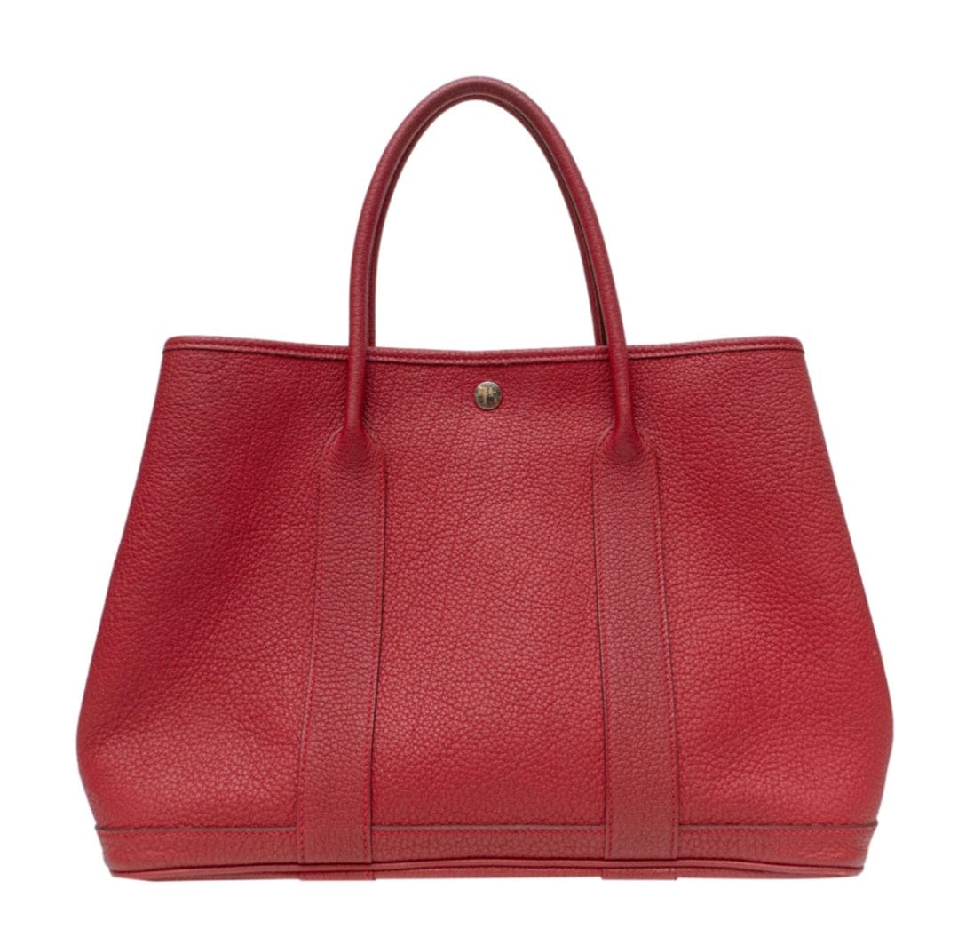 MINT AUTH Hermes Garden Party 36 RED (Rouge Casaque) Negonda Leather  w/receipt