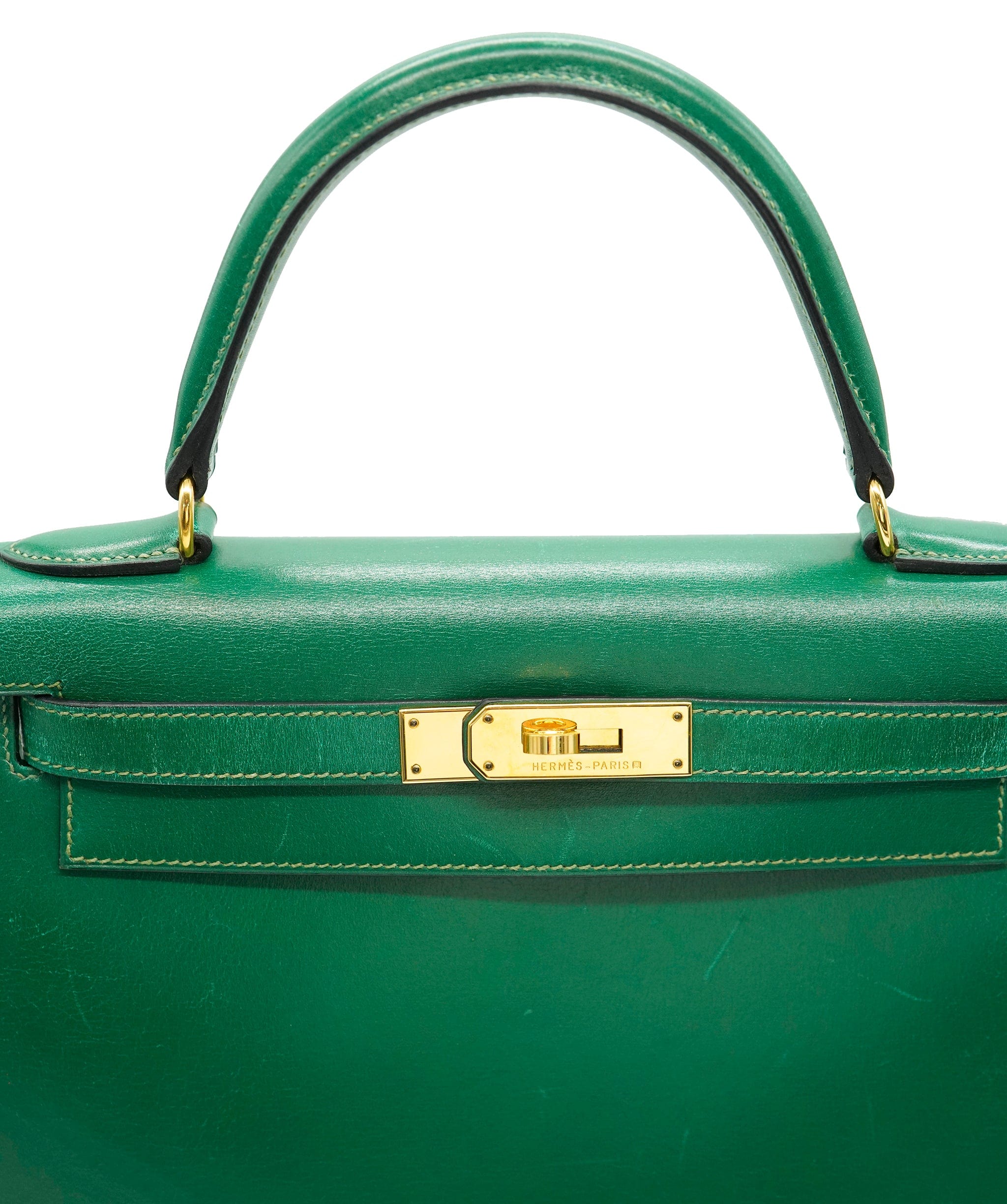 Hermès Hermes green box leather kelly 28 with GHW - AJC0920