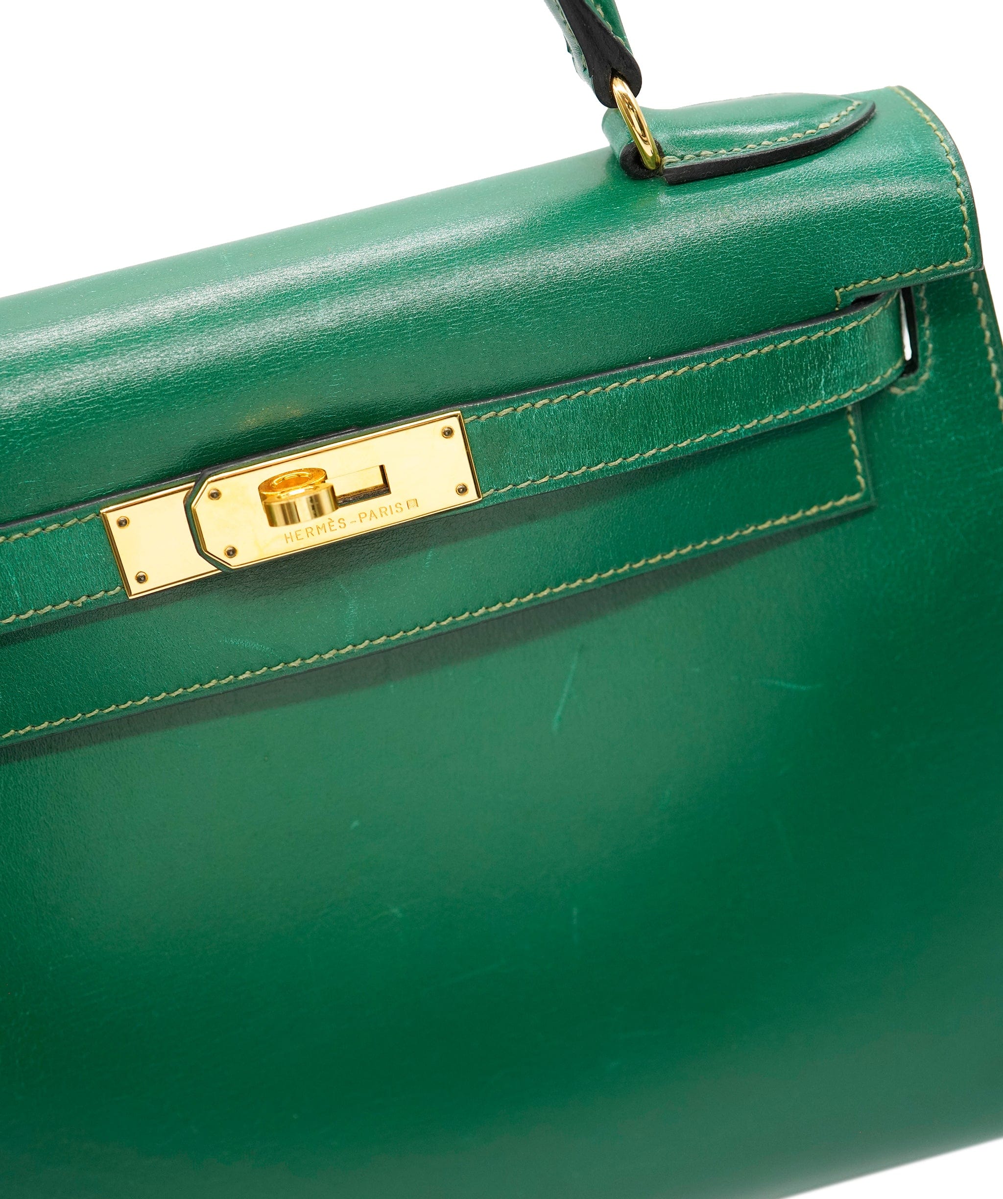 Hermès Hermes green box leather kelly 28 with GHW - AJC0920