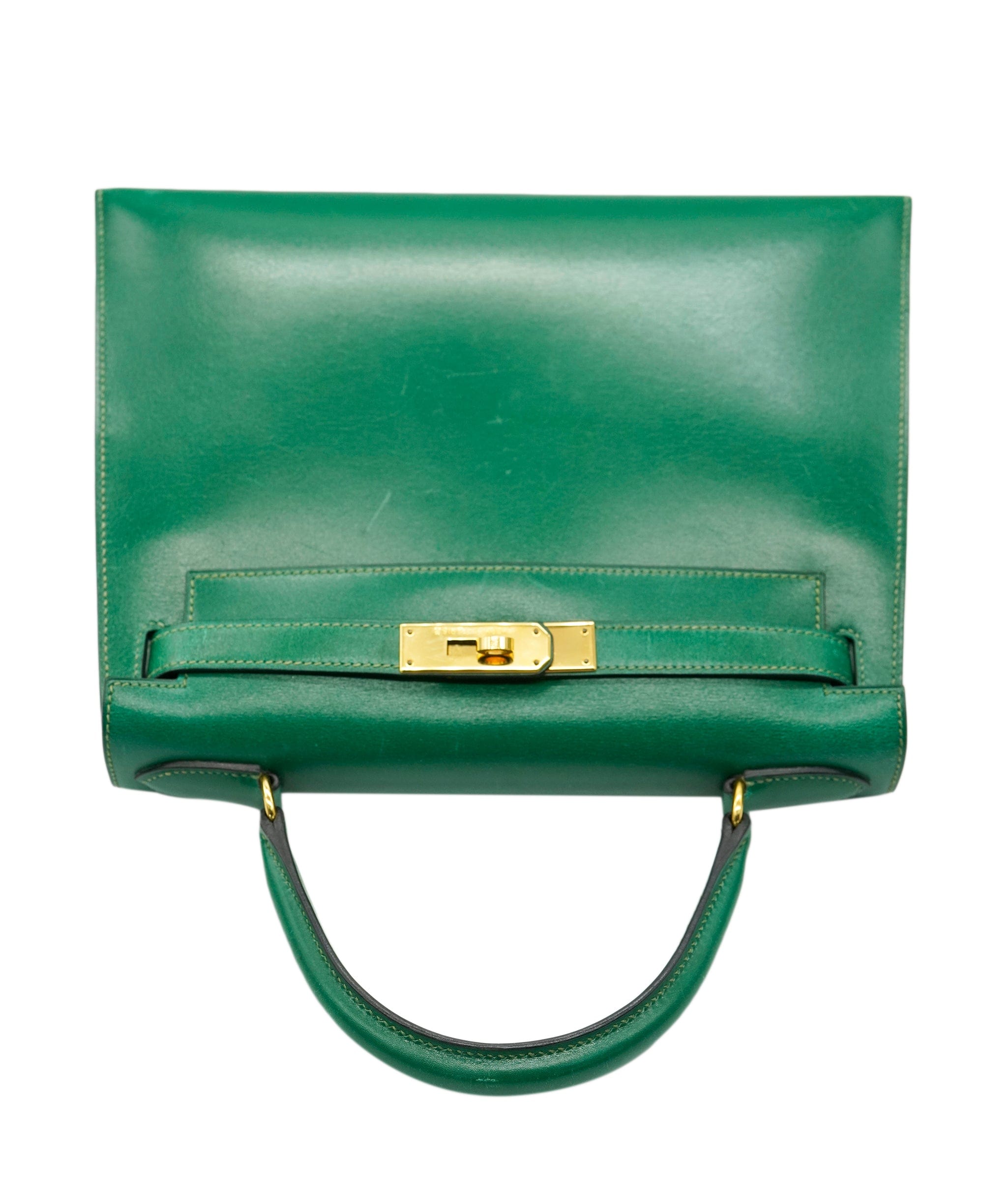Hermès Hermes green box leather kelly 28 with GHW - AJC0920