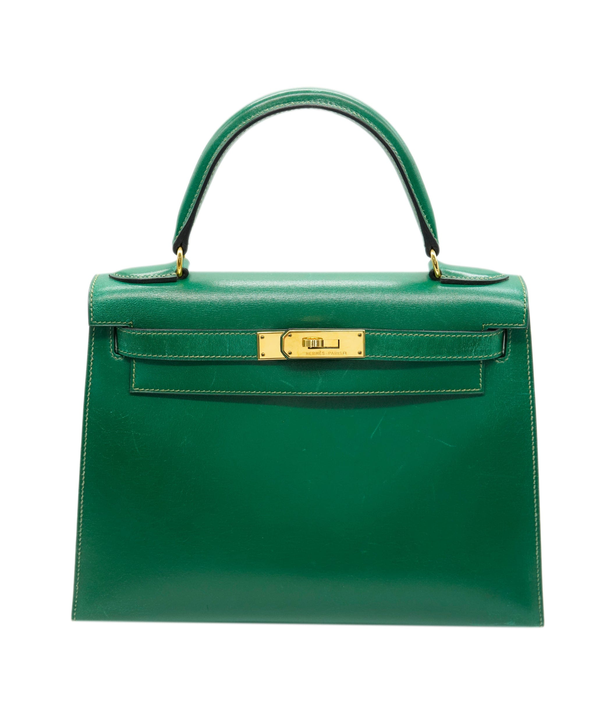 Hermès Hermes green box leather kelly 28 with GHW - AJC0920