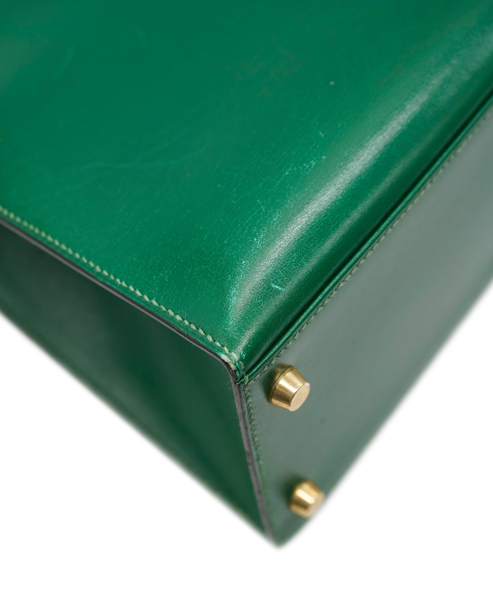 Hermès Hermes green box leather kelly 28 with GHW - AJC0920