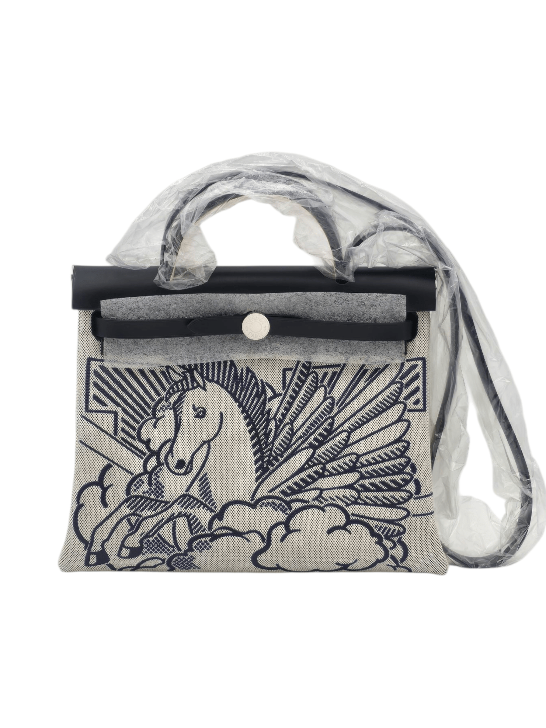 Hermès Hermès Herbag Zip Retourne Pegasus Pop 31 Beige in Toile Palladium hardware SYC433KP