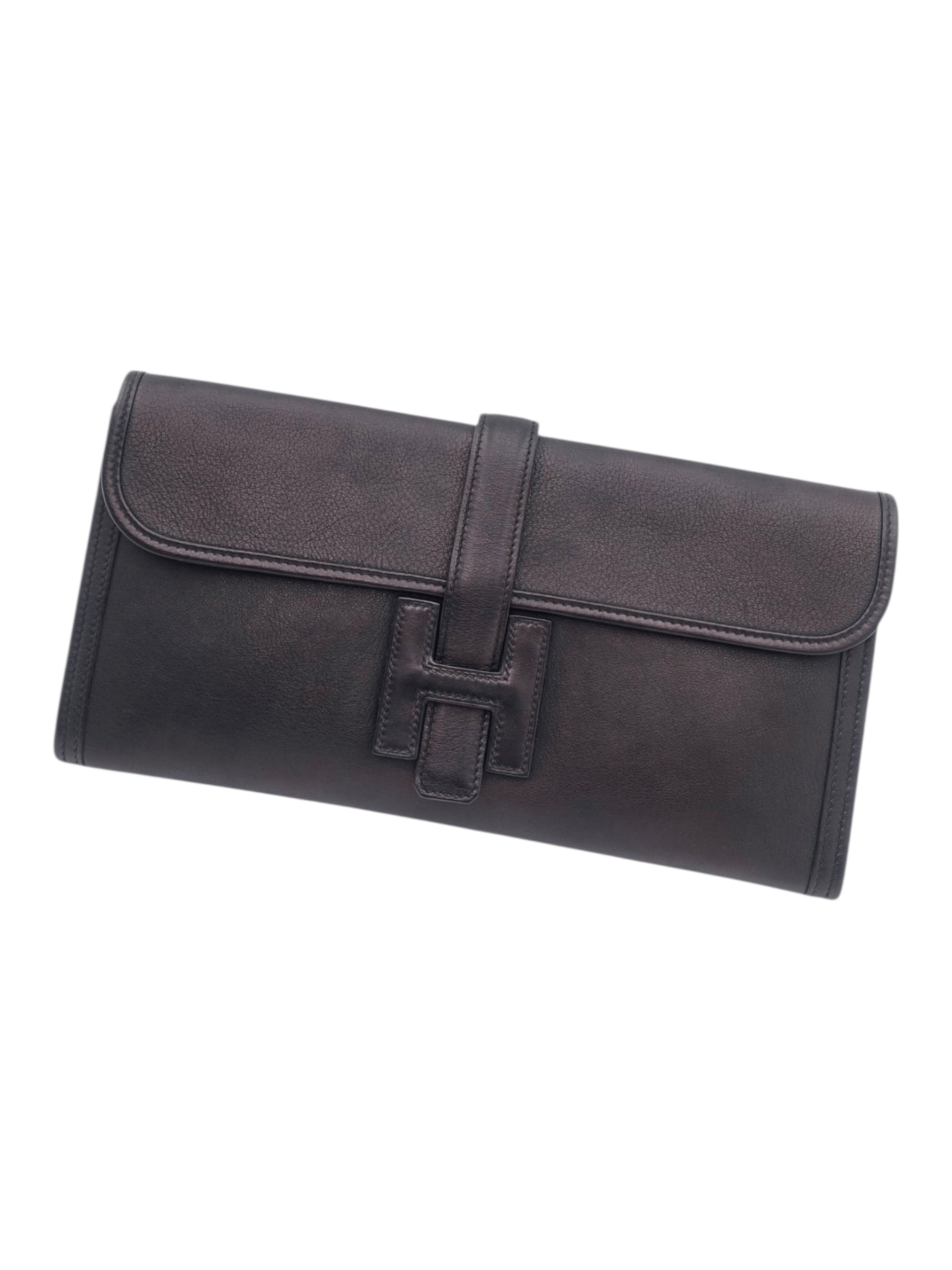 Hermès Hermès Jige Black in Evercolor SYC132FR