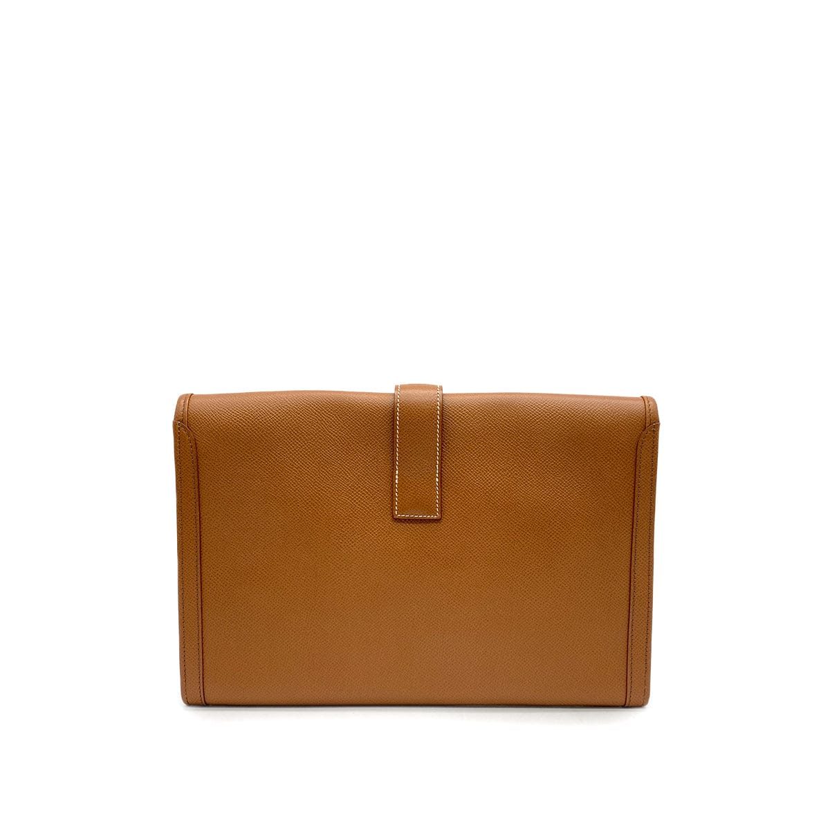 Hermès HERMES JIGE PM CLUTCH BAG GOLD COURCHEVEL 1997 SQUARE A 90321637 DXBS6383