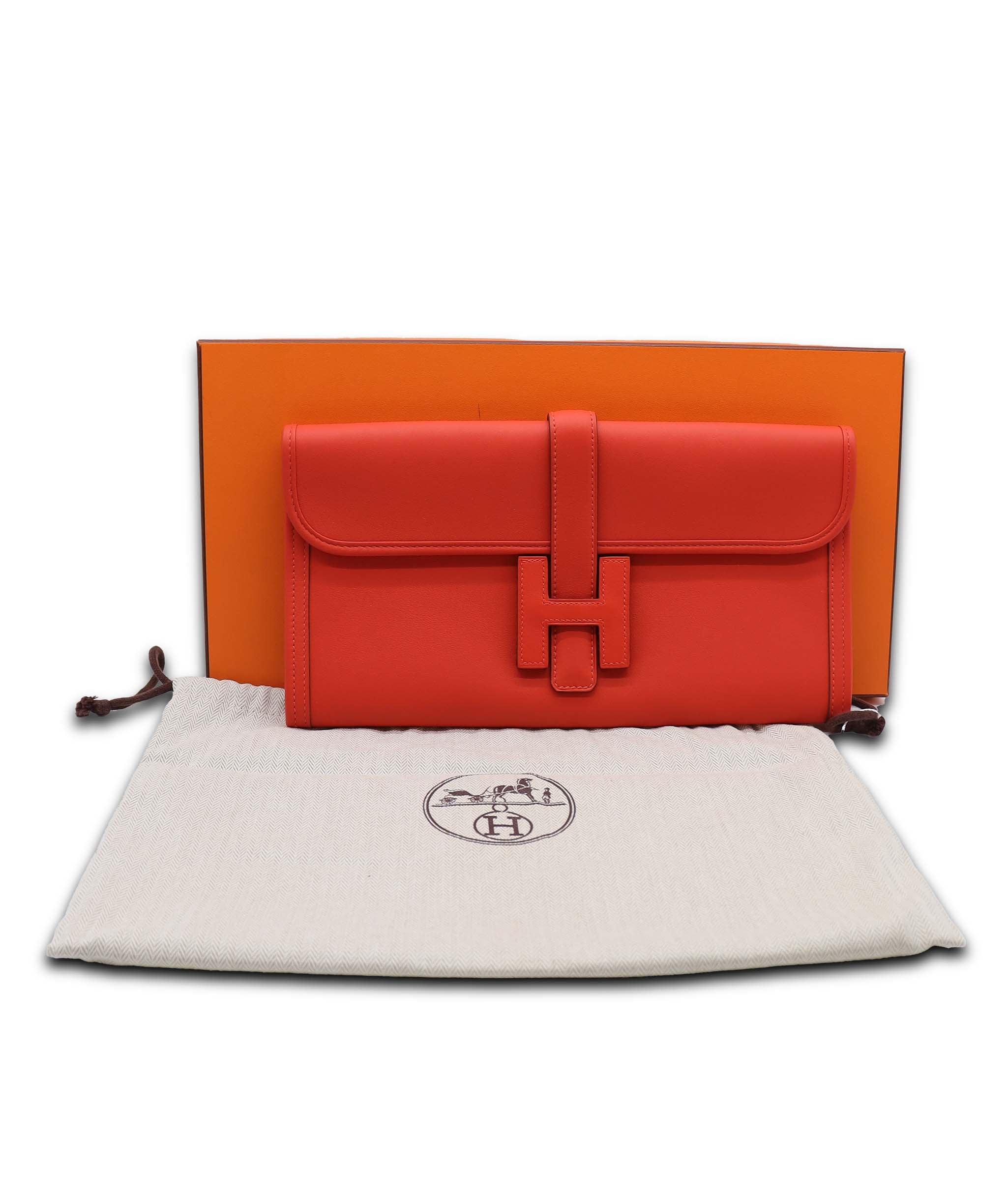 Hermès Hermes Jige Rouge Swift Stamp T DXBS6095