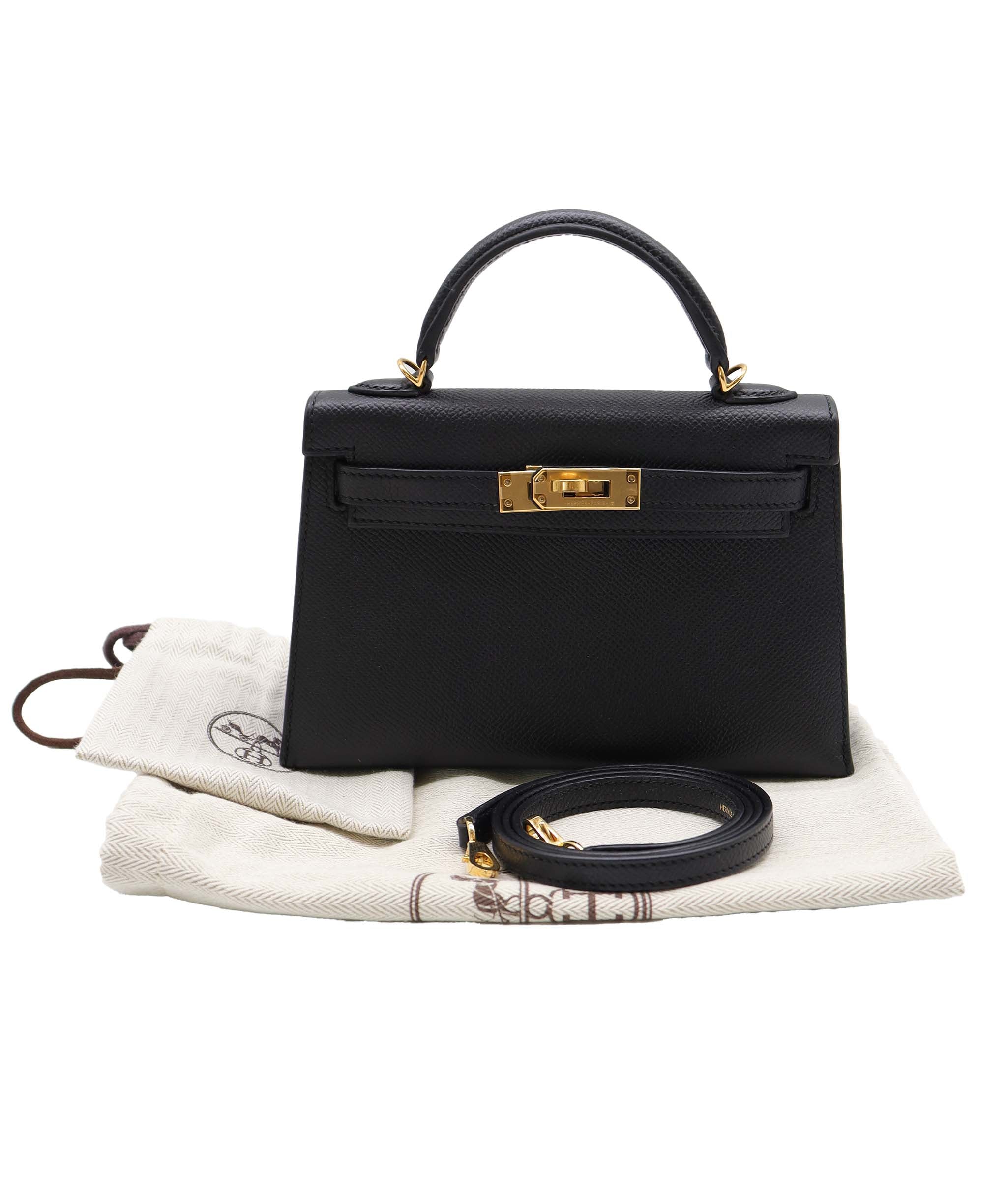 Hermès Hermes Kelly 20 Black Epsom GHW #C - Preloved SKC2049 YEAR 2018