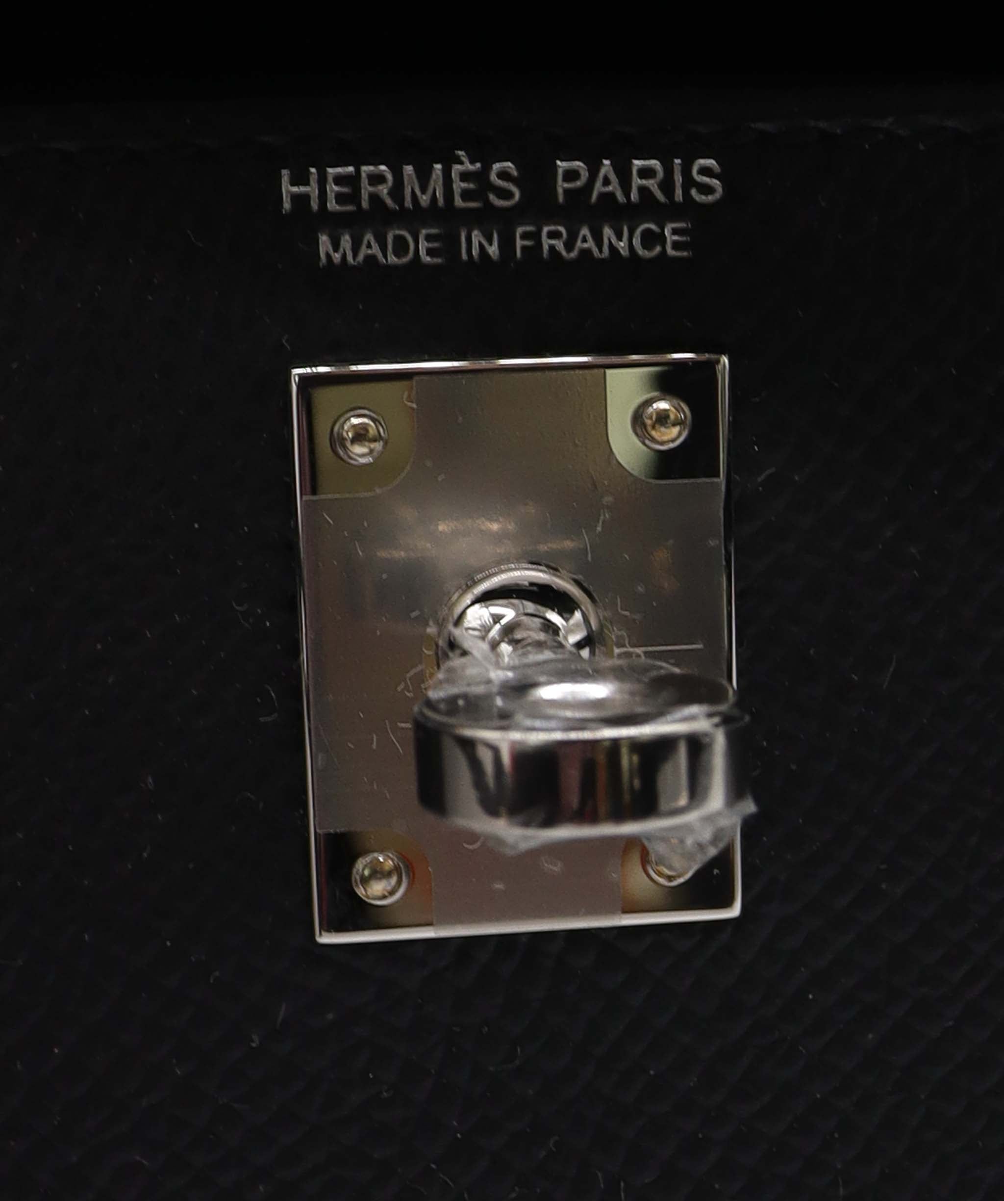 Hermès Hermes Kelly 20 Black Epsom PHW #W SKC1968