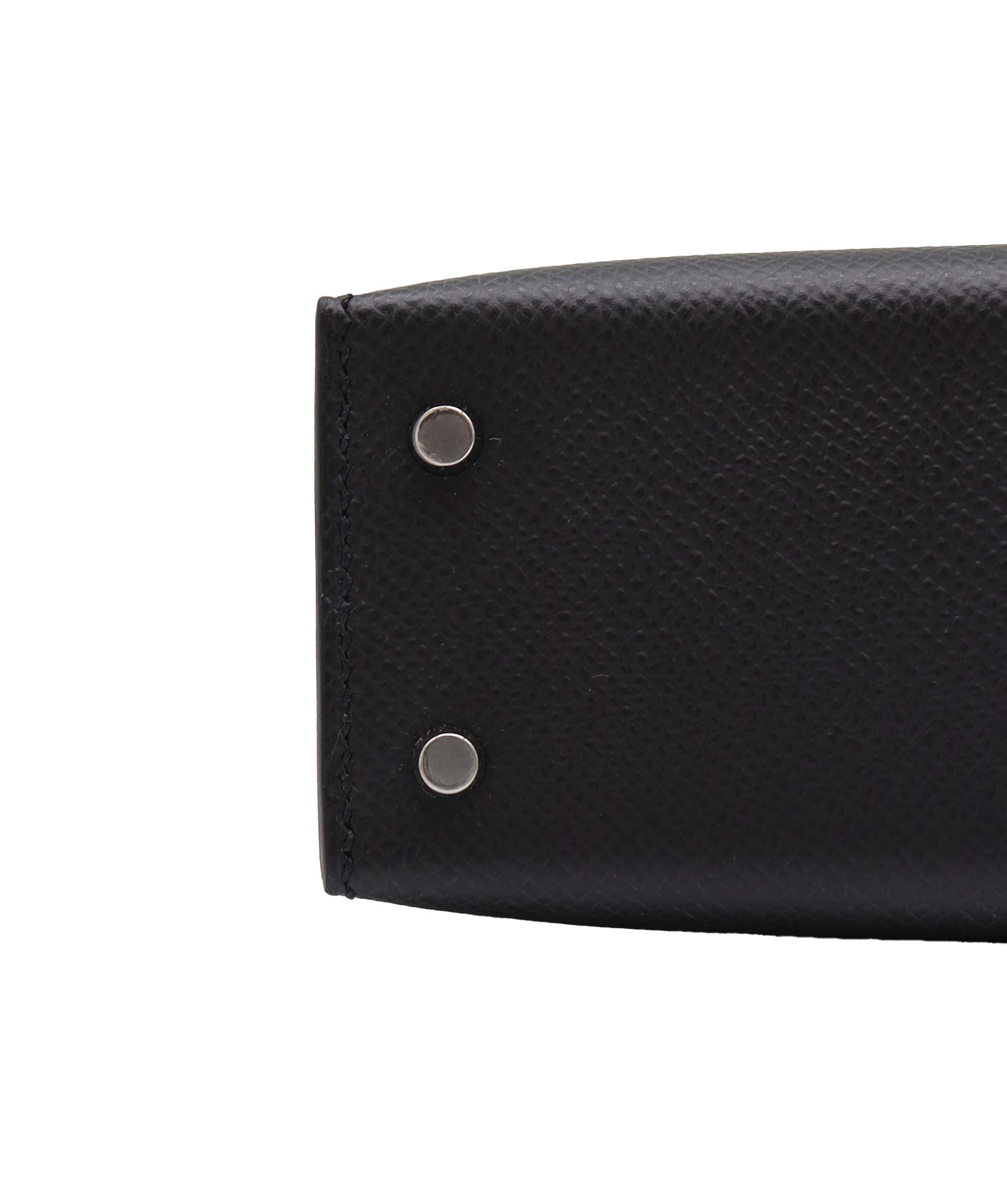 Hermès Hermes Kelly 20 Black Epsom PHW #W SKC1968