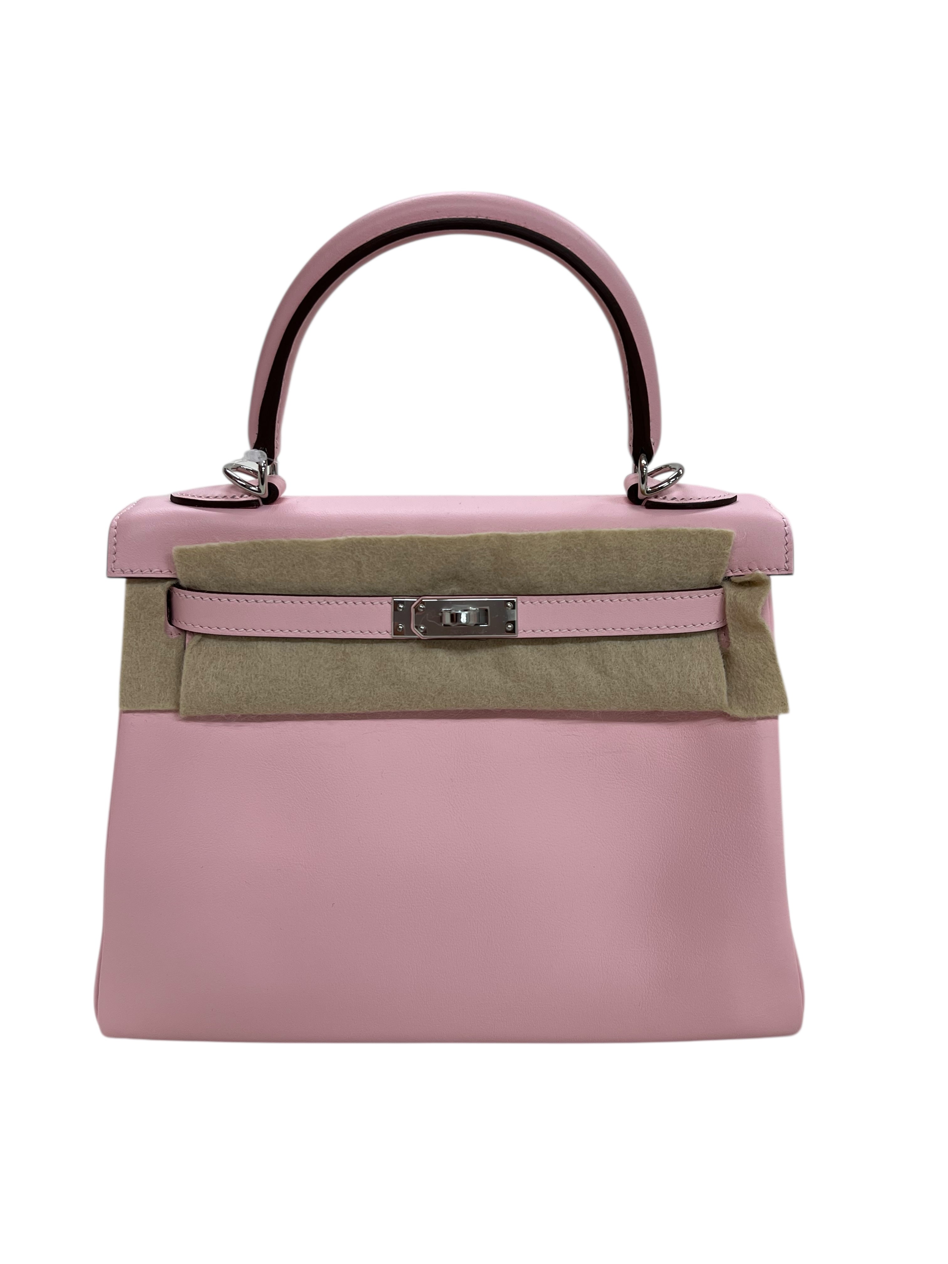 Hermès Hermes Kelly 25 Rose Sakura Swift PHW #W SKCJB-205439