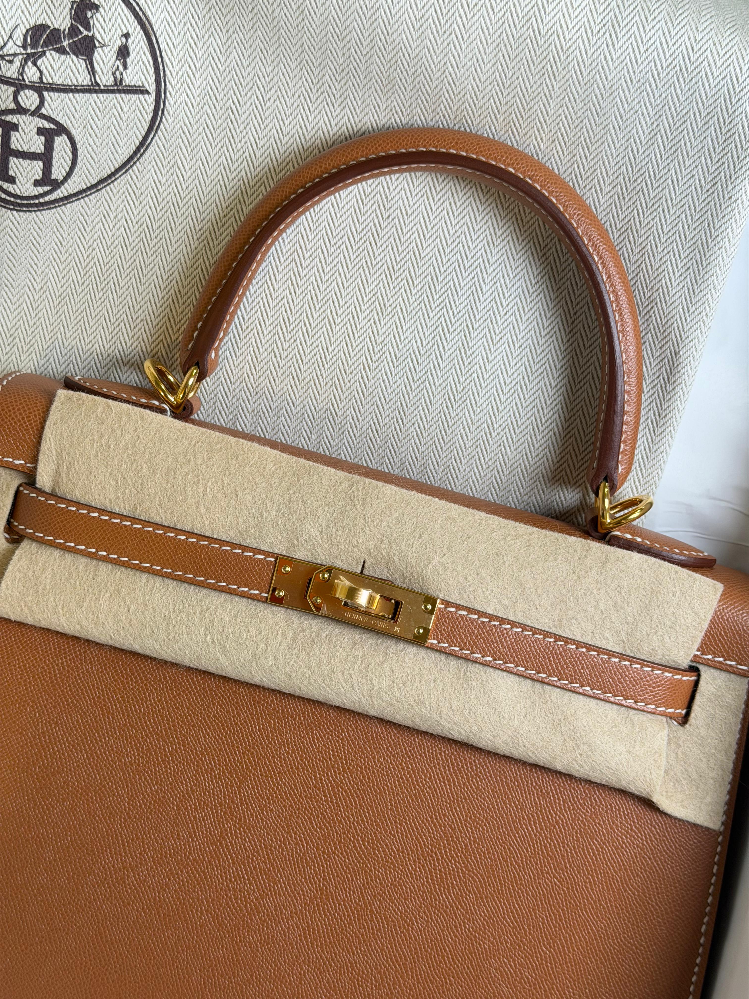 Hermès Hermes Kelly 25 Sellier Gold Veau Madame GHW #G stamp ALTC0702