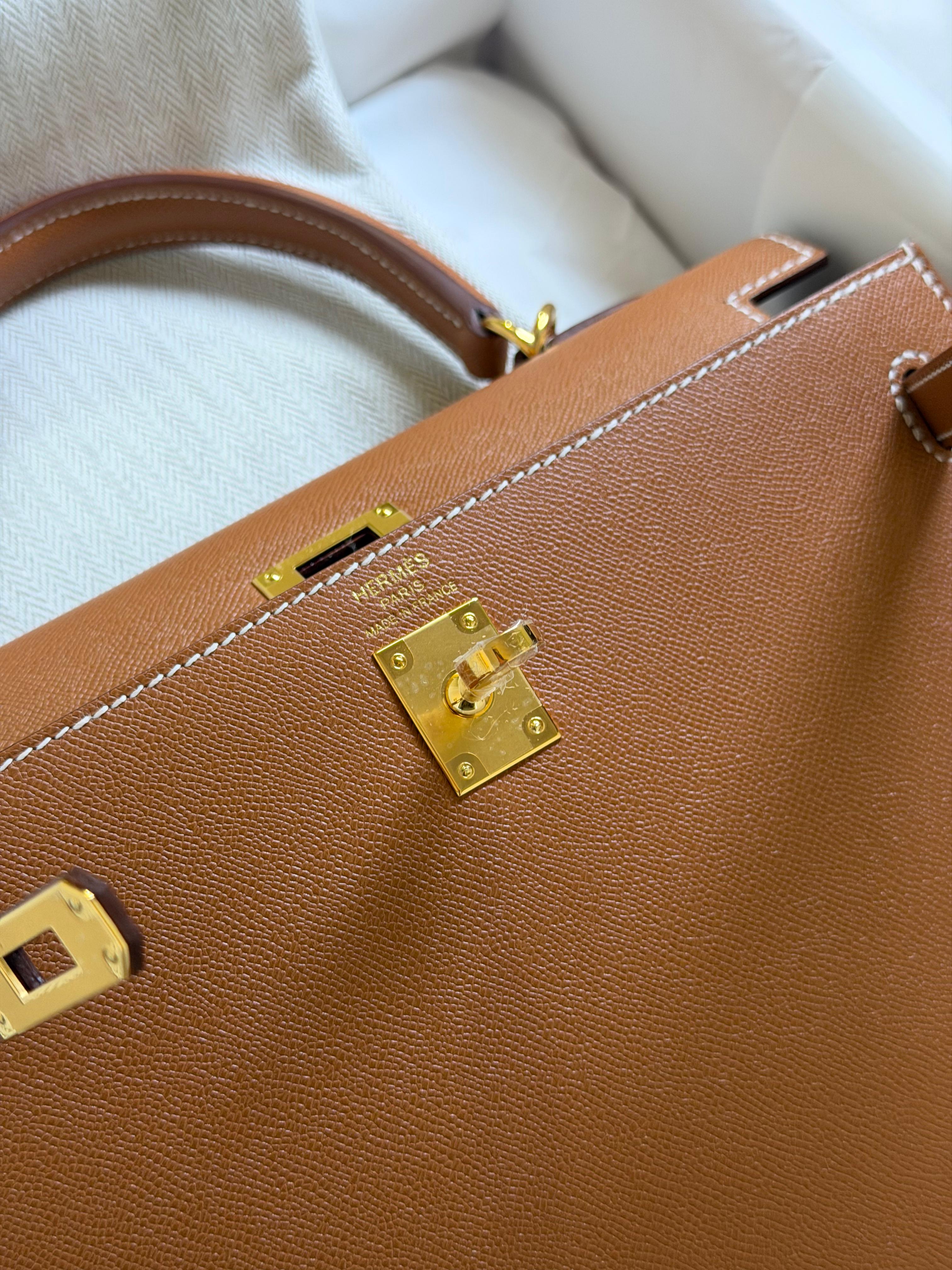 Hermès Hermes Kelly 25 Sellier Gold Veau Madame GHW #G stamp ALTC0702