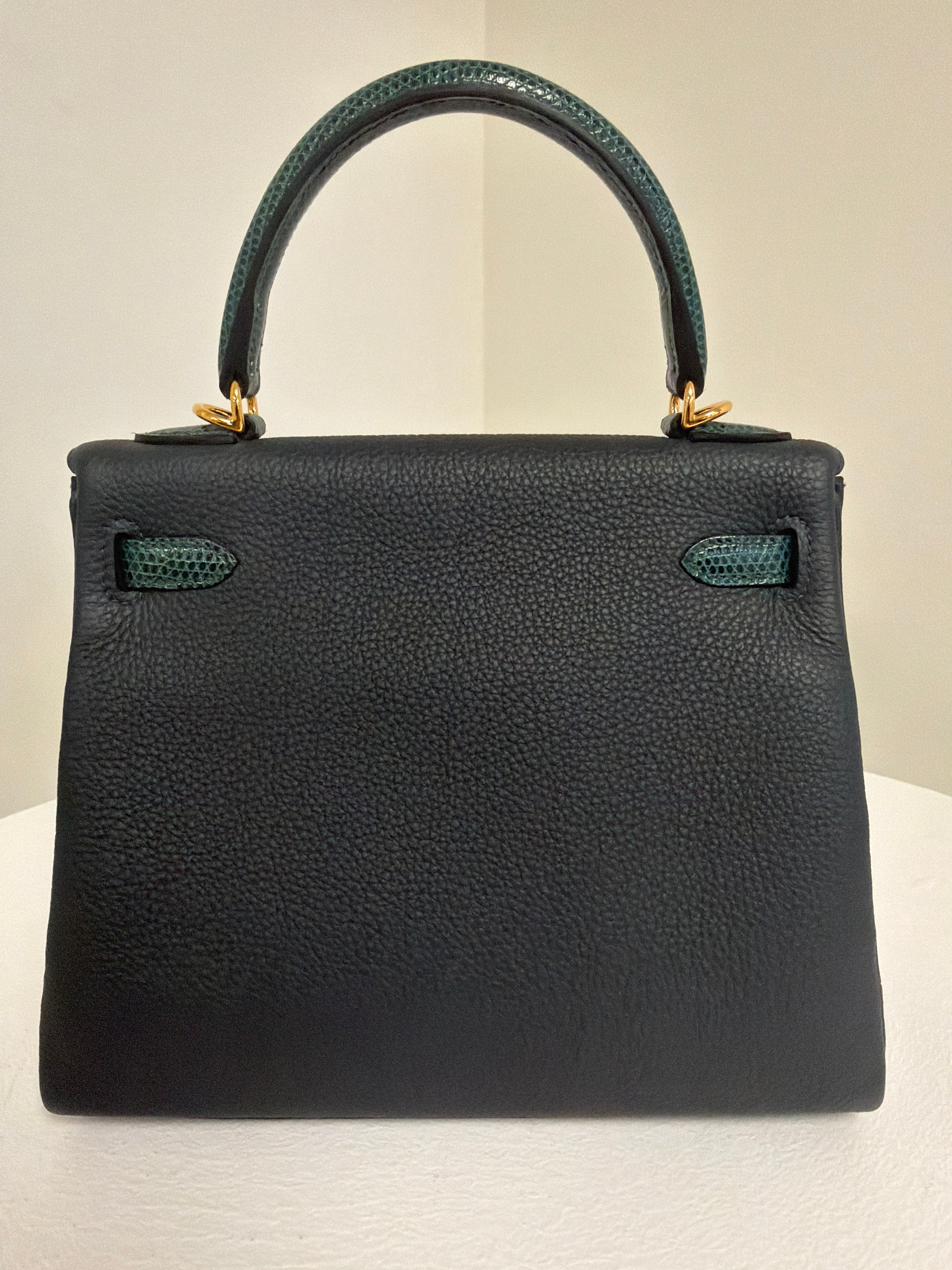 Hermès Hermes Kelly 25 Touch Vert Cypress Togo WIth GHW ALC3000