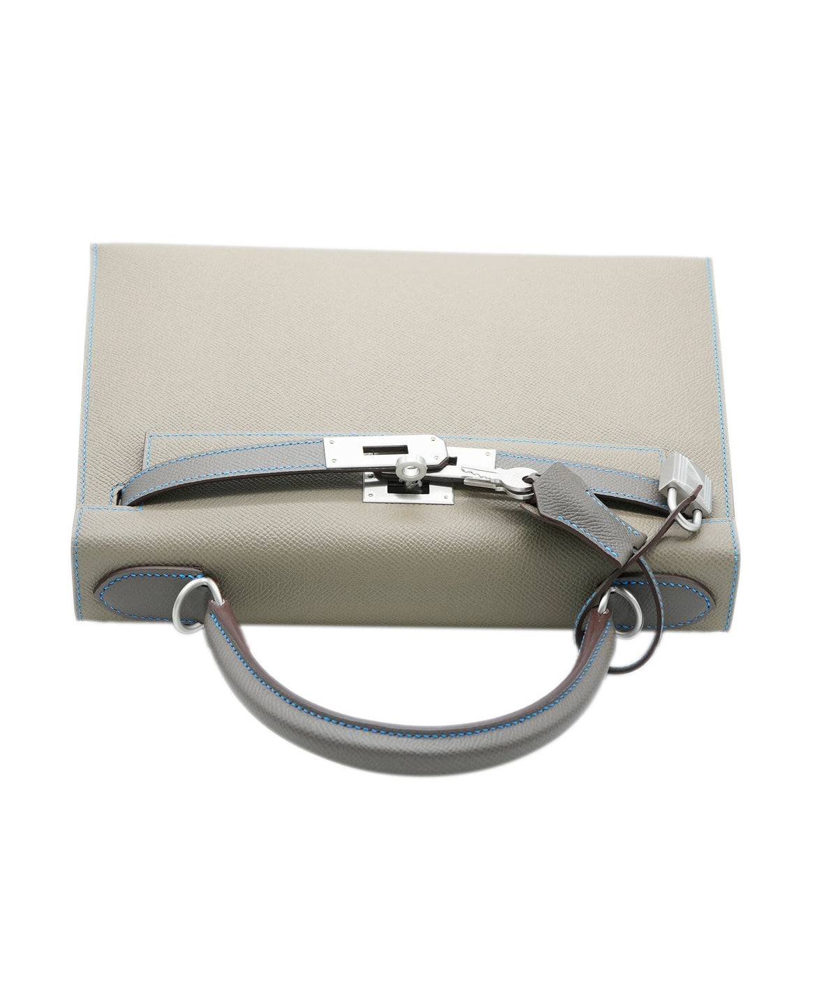 Hermes Kelly 28 Sellier HSS Etoupe (Blue Stitch) Epsom BPHW ASL10983