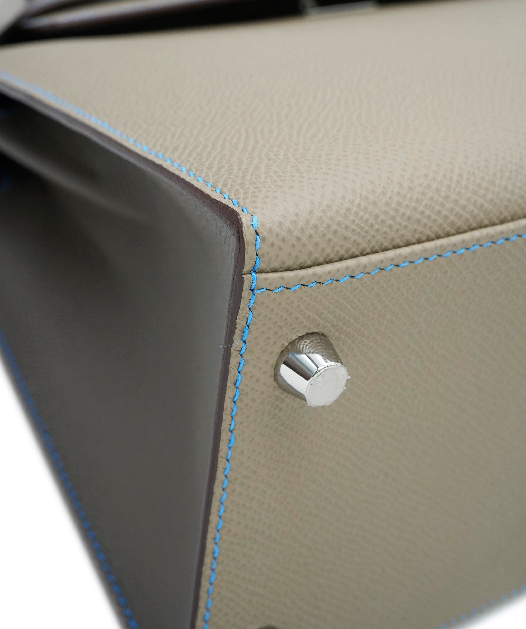 Hermes Kelly 28 Sellier HSS Etoupe (Blue Stitch) Epsom BPHW ASL10983